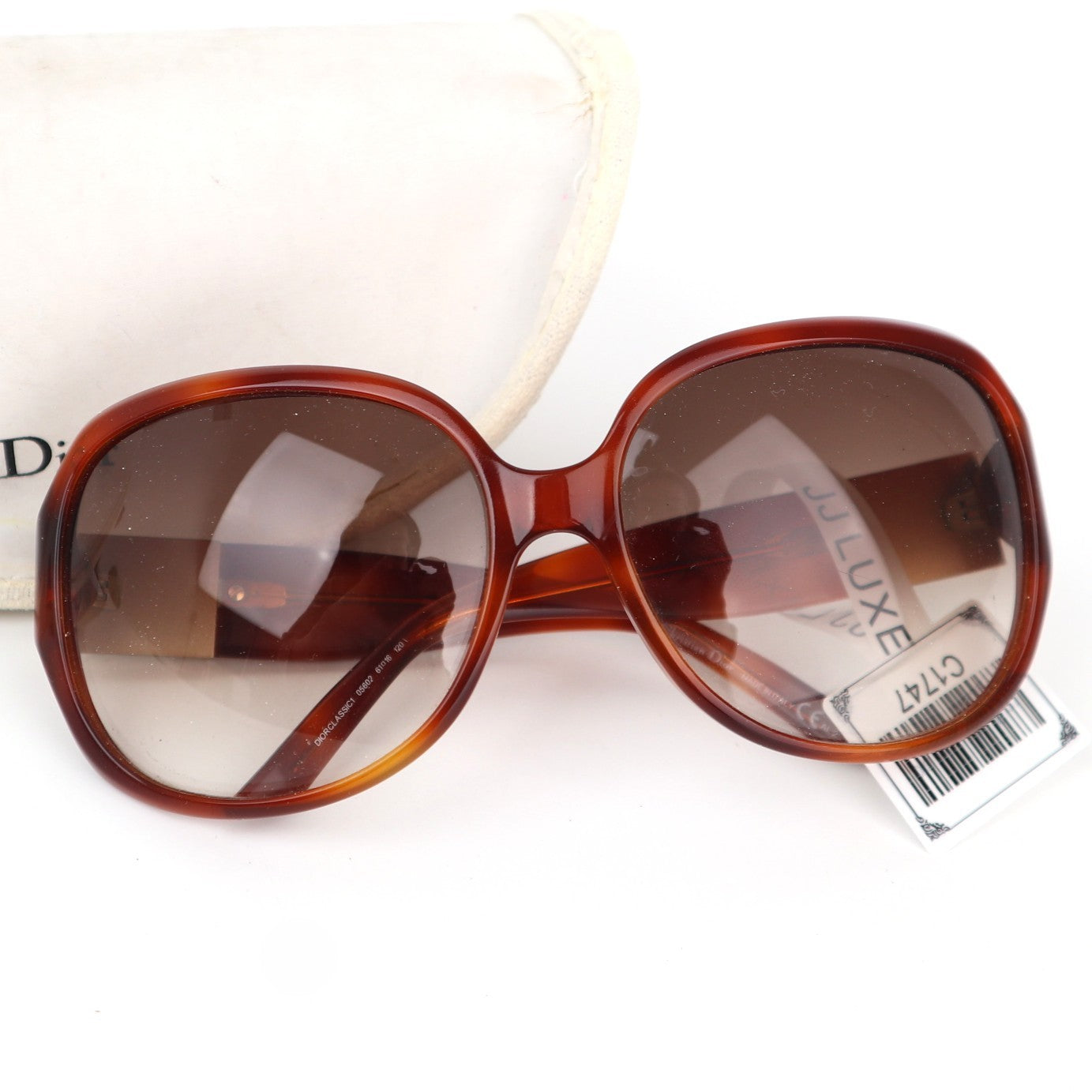 Christian Dior DIORCLASSIC1 Sunglasses Sunglasses C1747 | Pre-Owned Good Acetate / metal
