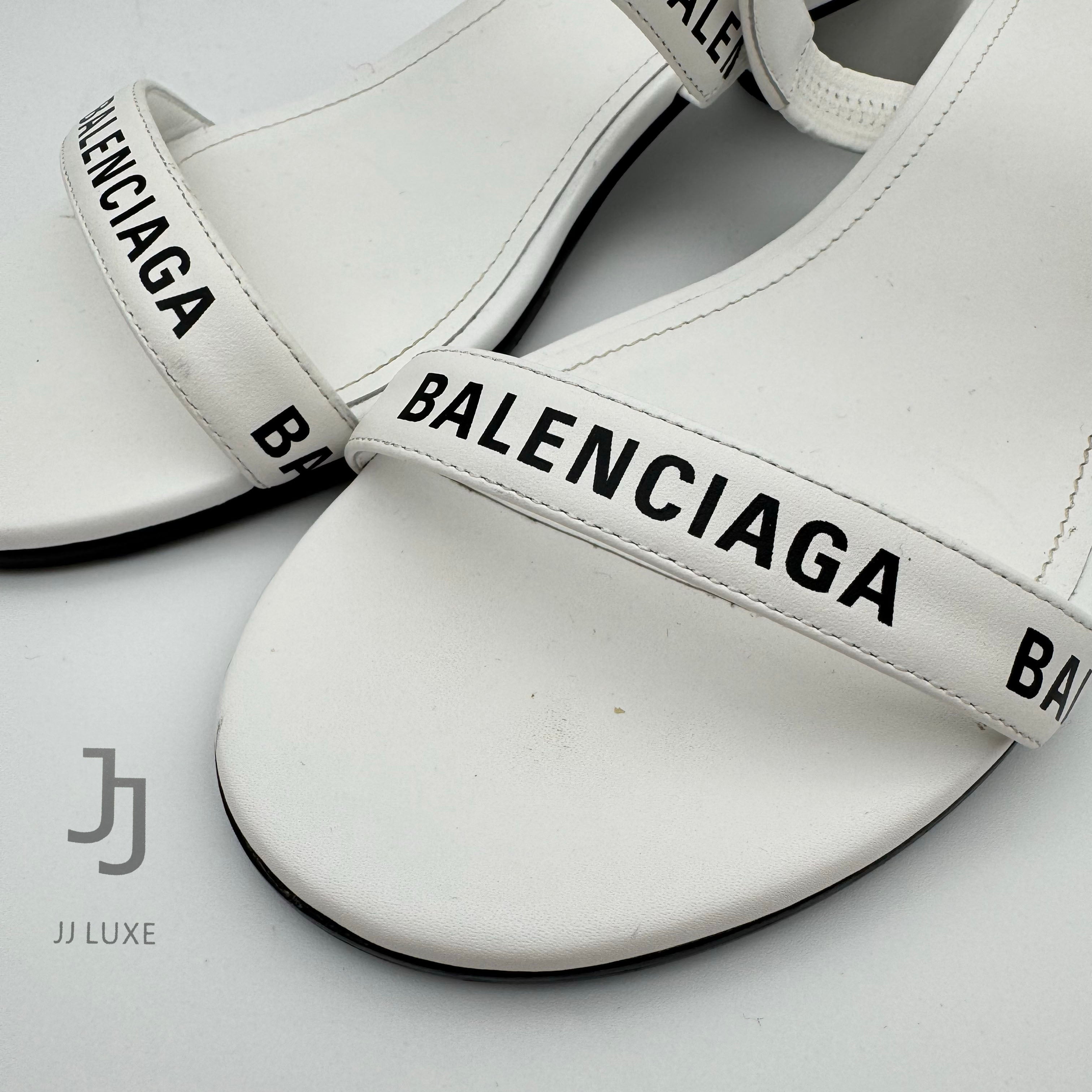 Balenciaga 45mm logo-strap sandals size38- 100% new