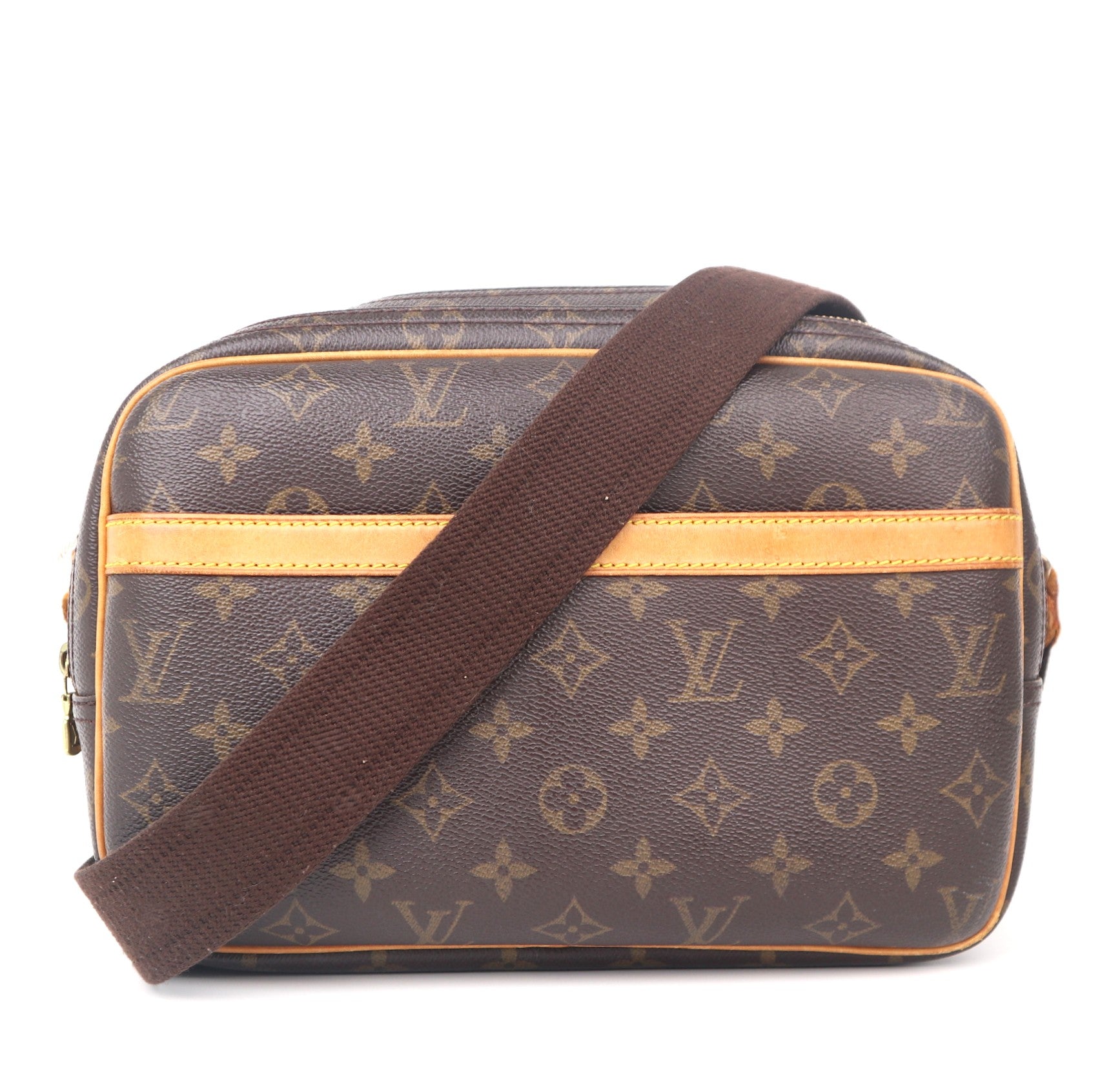 C1155 Louis Vuitton Monogram Canvas Reporter PM Shoulder Bag-Pre Owned