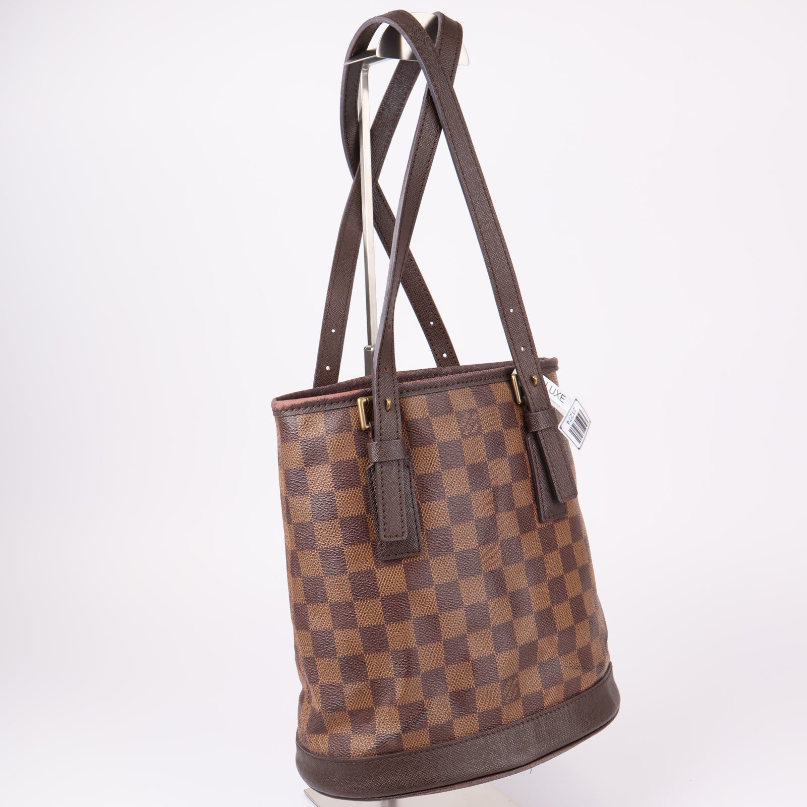 J1274-LOUIS VUITTON Marais Bucket Damier Ebene Canvas- Pre Owned