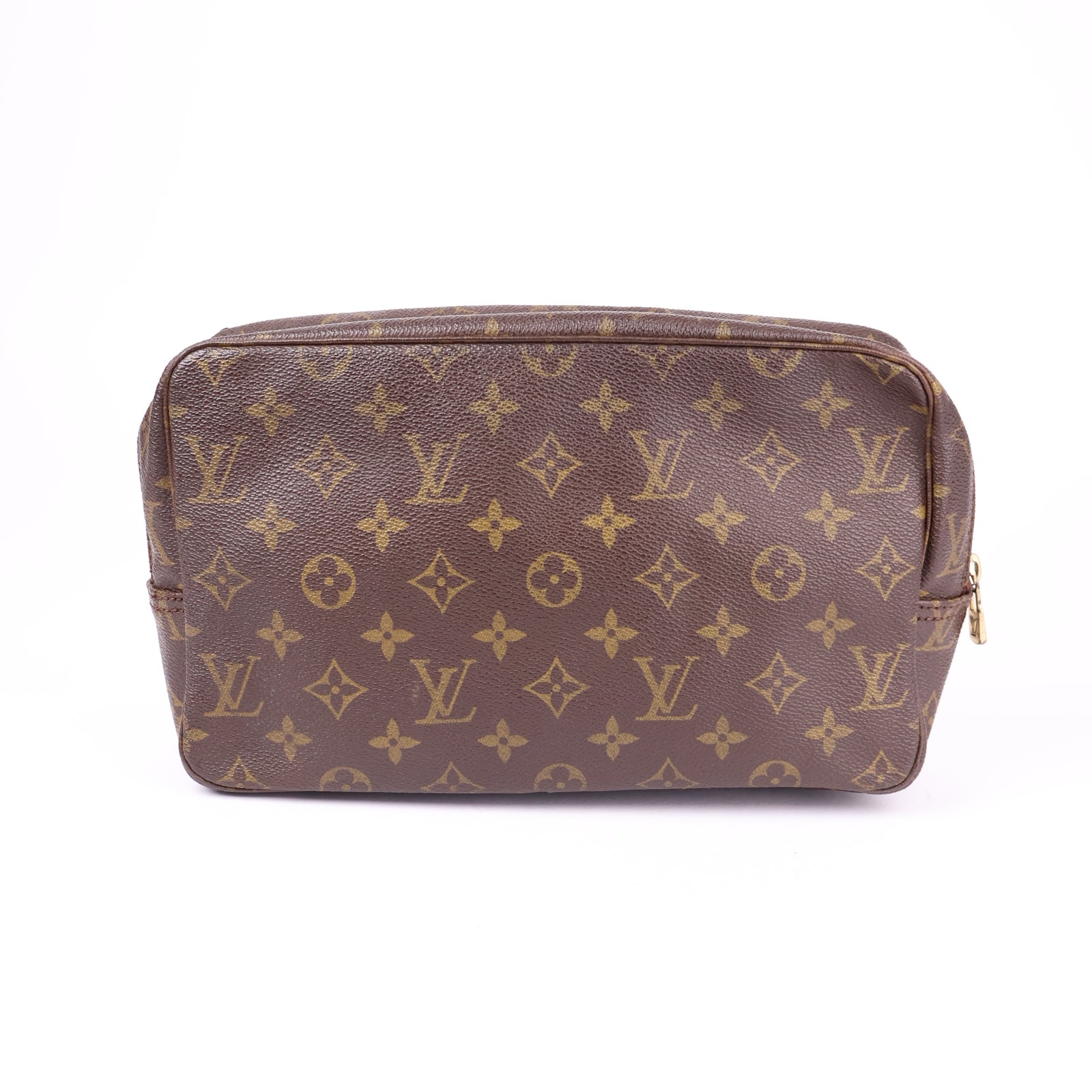 J1231-Louis Vuitton Truce Toilette 28 Monogram Clutch Bag Brown- Pre Owned