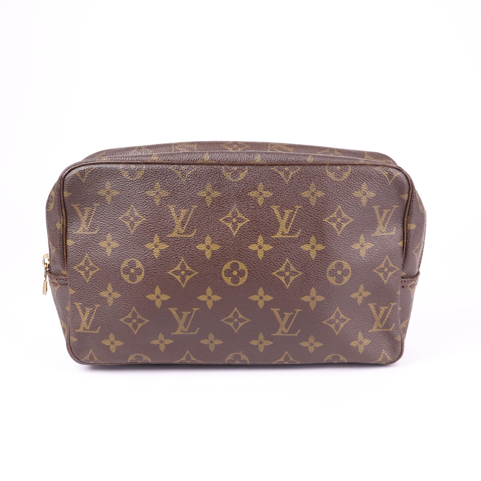 J1231-Louis Vuitton Truce Toilette 28 Monogram Clutch Bag Brown- Pre Owned