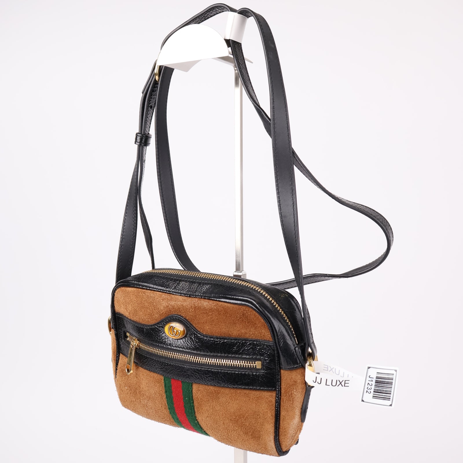 J1232-Brown Gucci Mini Ophidia Crossbody Bag- Pre Owned