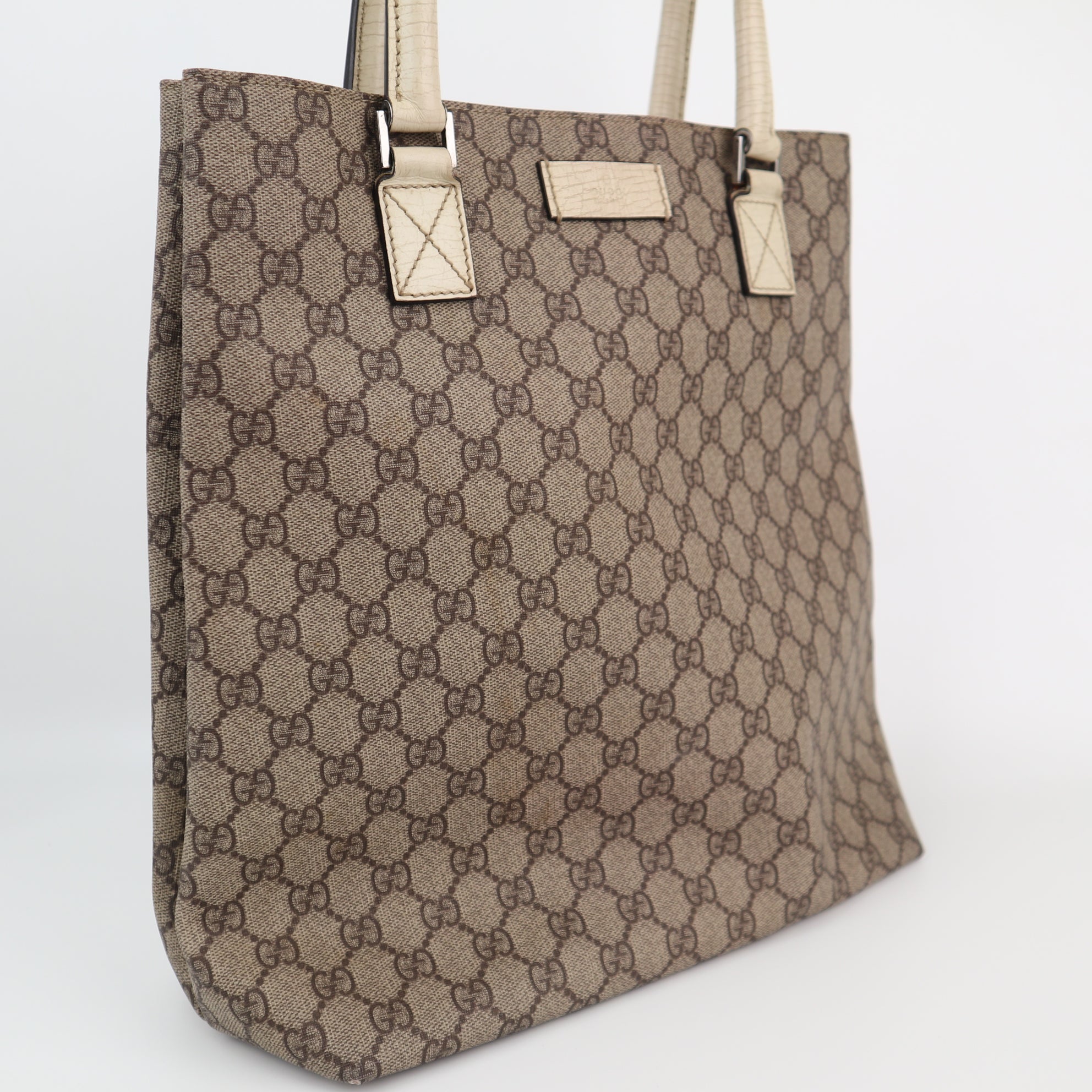 Gucci GG Supreme Small Vertical Tote Shoulder Bag C1767 | Pre-Owned Very Good GG Supreme Canvas