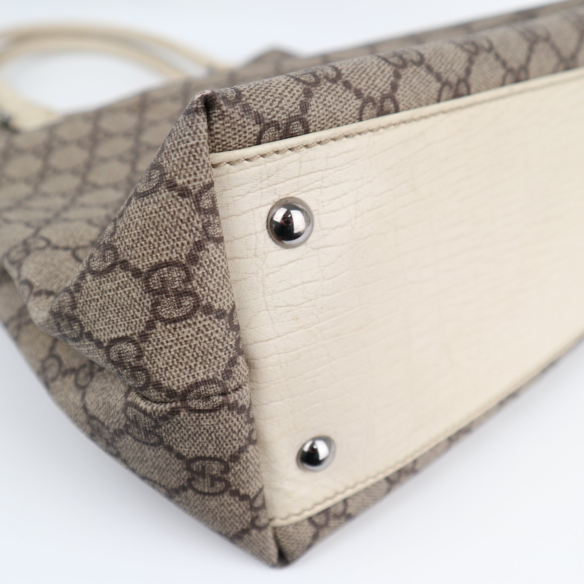Gucci GG Supreme Small Vertical Tote Shoulder Bag C1767 | Pre-Owned Very Good GG Supreme Canvas