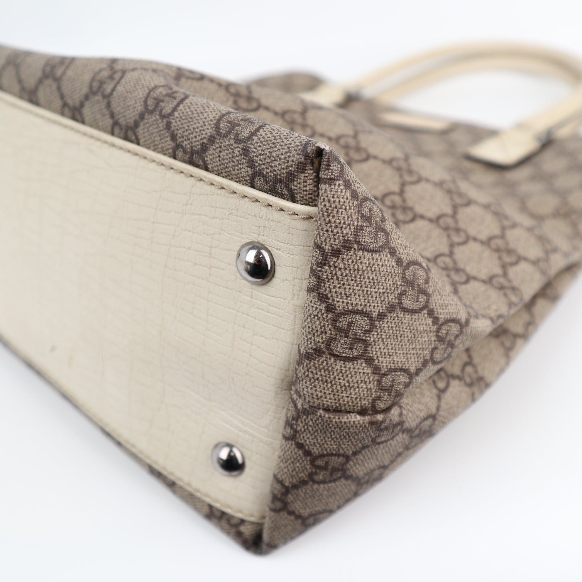 Gucci GG Supreme Small Vertical Tote Shoulder Bag C1767 | Pre-Owned Very Good GG Supreme Canvas