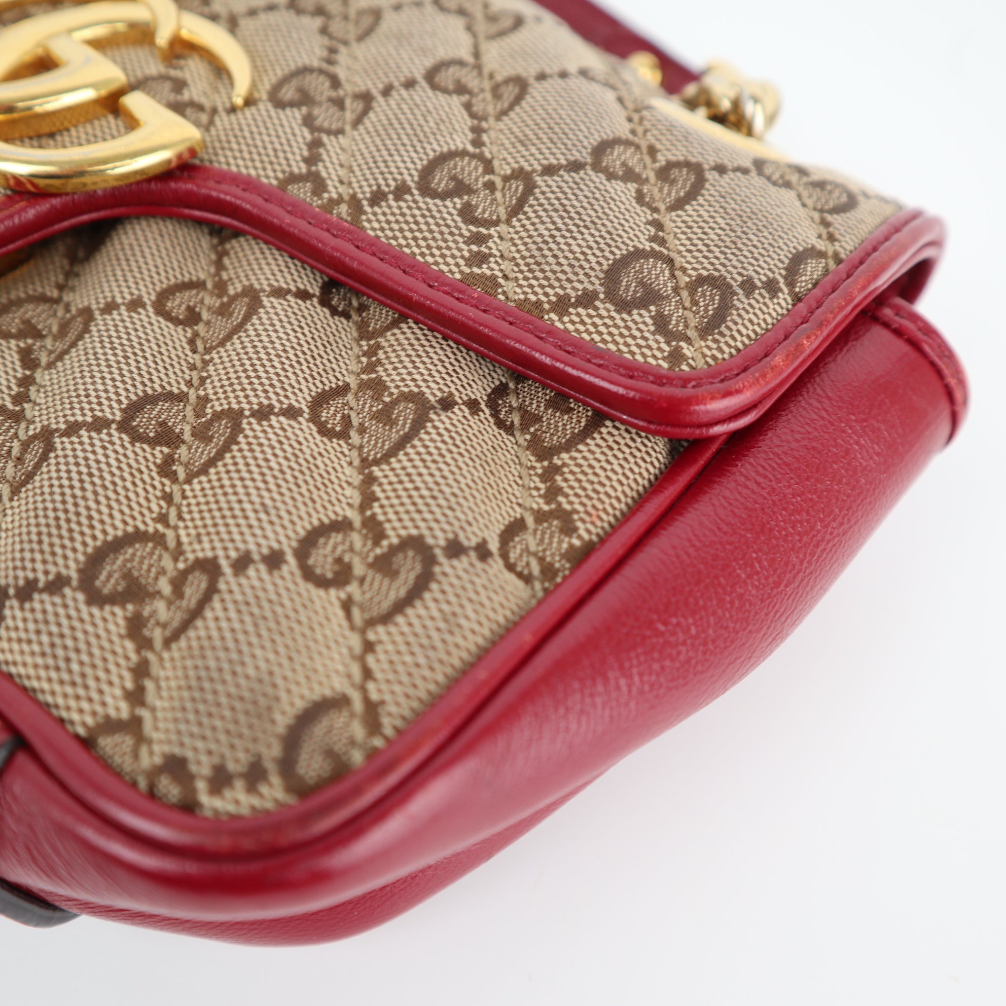 Gucci GG Marmont Mini Canvas Shoulder Bag Shoulder Bag C1770 | Pre-Owned Very Good Brown GG Canvas Canvas