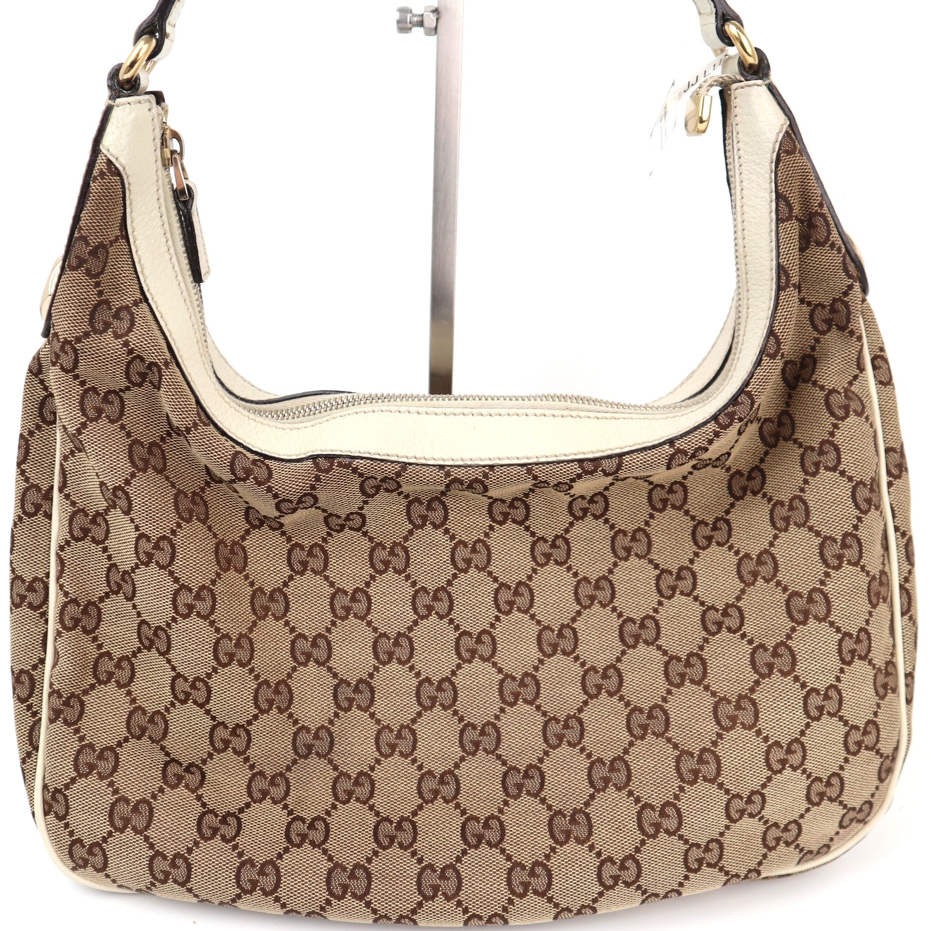 Gucci GG Canvas Hobo Shoulder Bag C1778 | Pre-Owned Excellent Brown GG Canvas