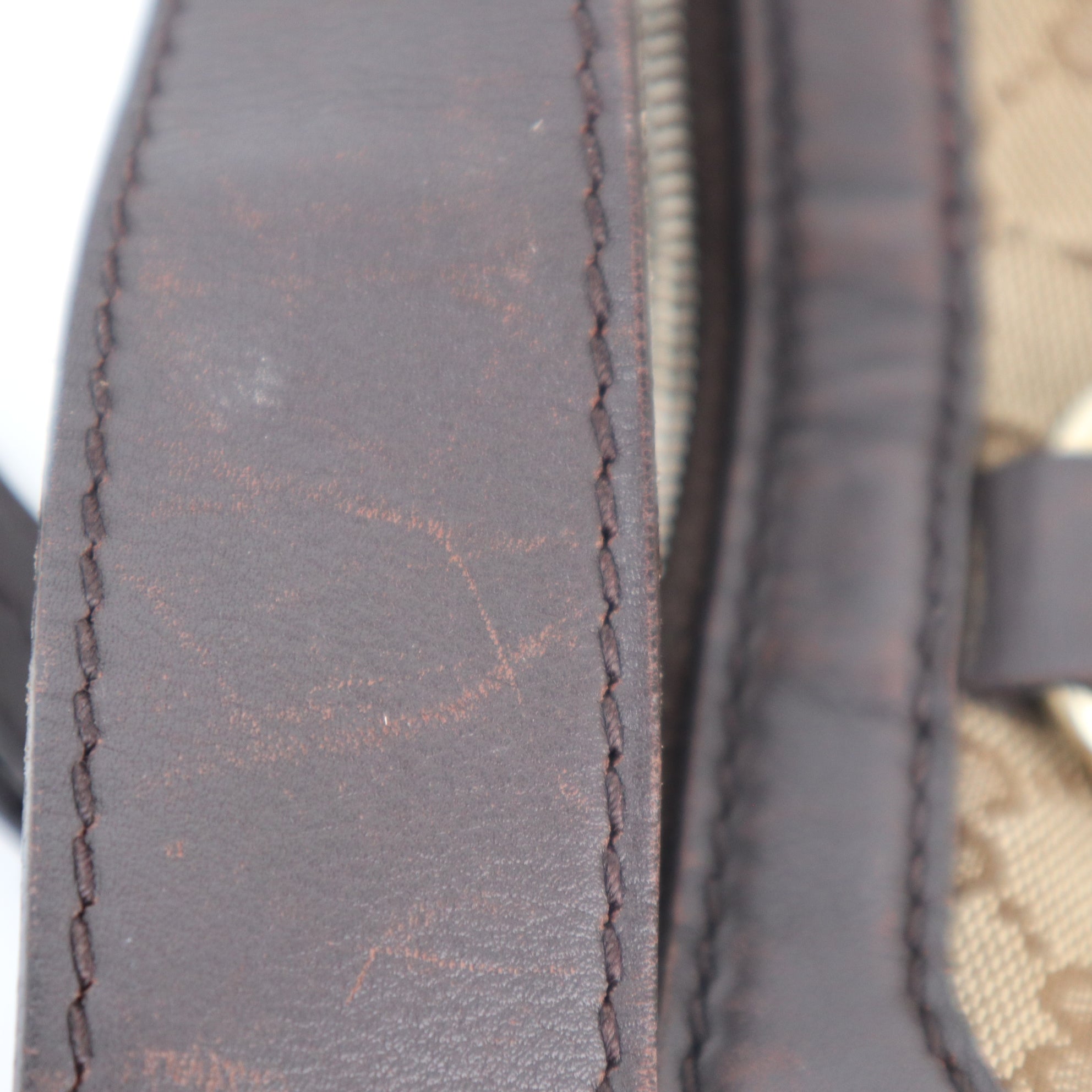 Gucci Beige/Black Sukey Hobo Canvas Shoulder Bag C1783 | Pre-Owned Very Good Beige / Black Canvas