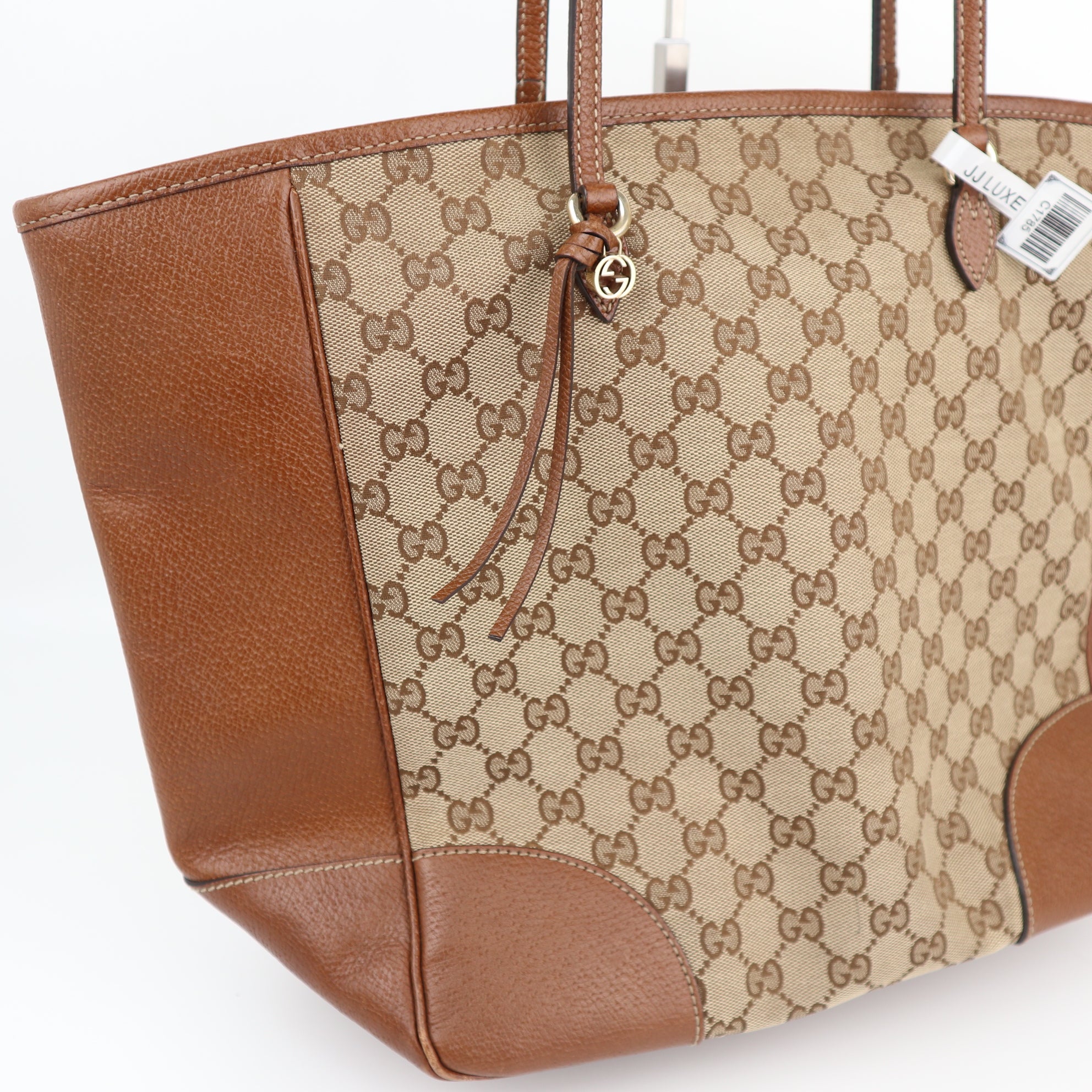 Gucci GG Canvas Bree Tote Bag Tote Bag C1785 | Pre-Owned Very Good Brown GG Canvas