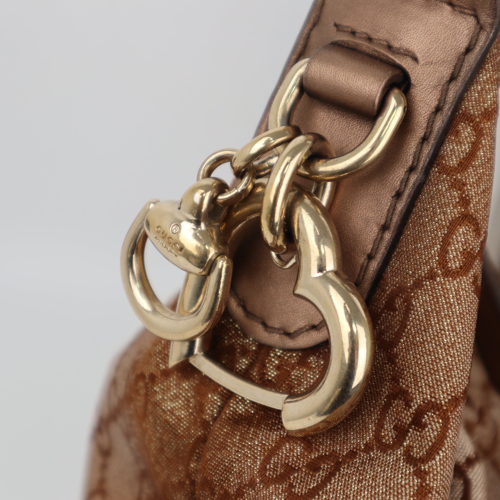 Gucci GG Lurex Heart Bit Hobo Shoulder Bag C1786 | Pre-Owned Very Good GG Lurex