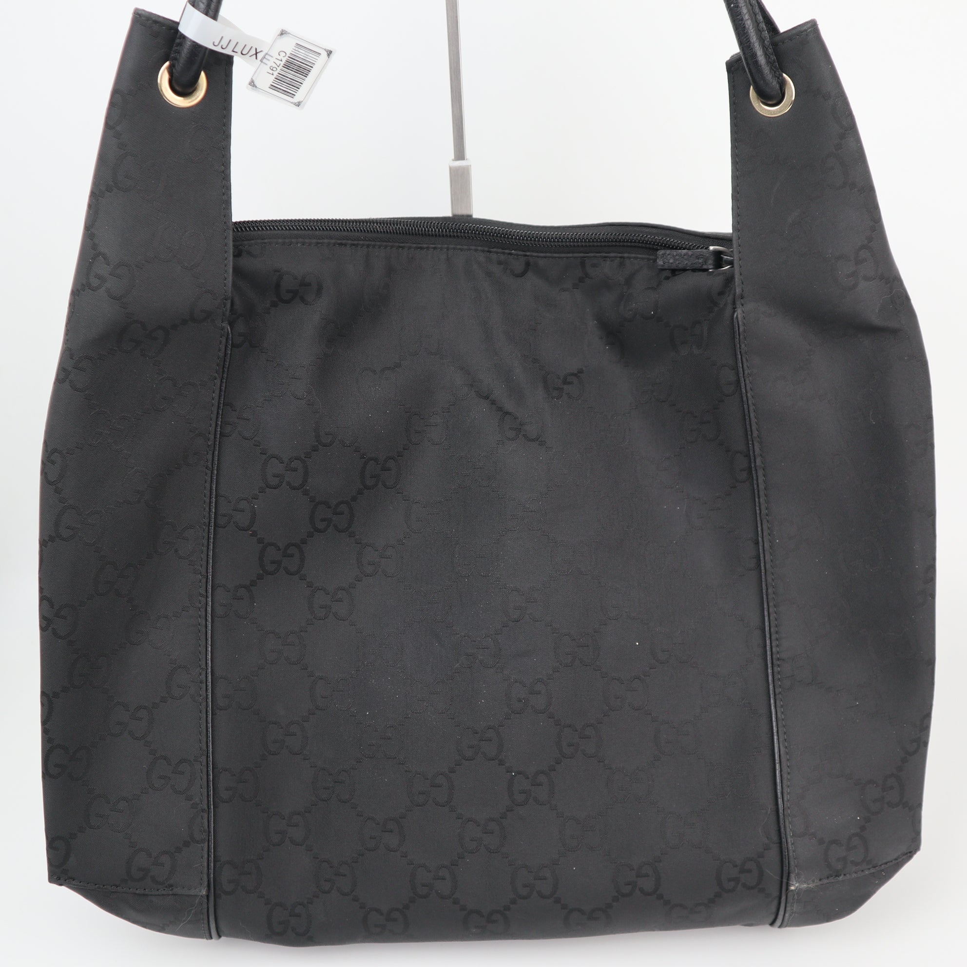 Gucci Black GG Monogram Hobo Shoulder Bag C1791 | Pre-Owned Very Good Black Monogram, GG Canvas