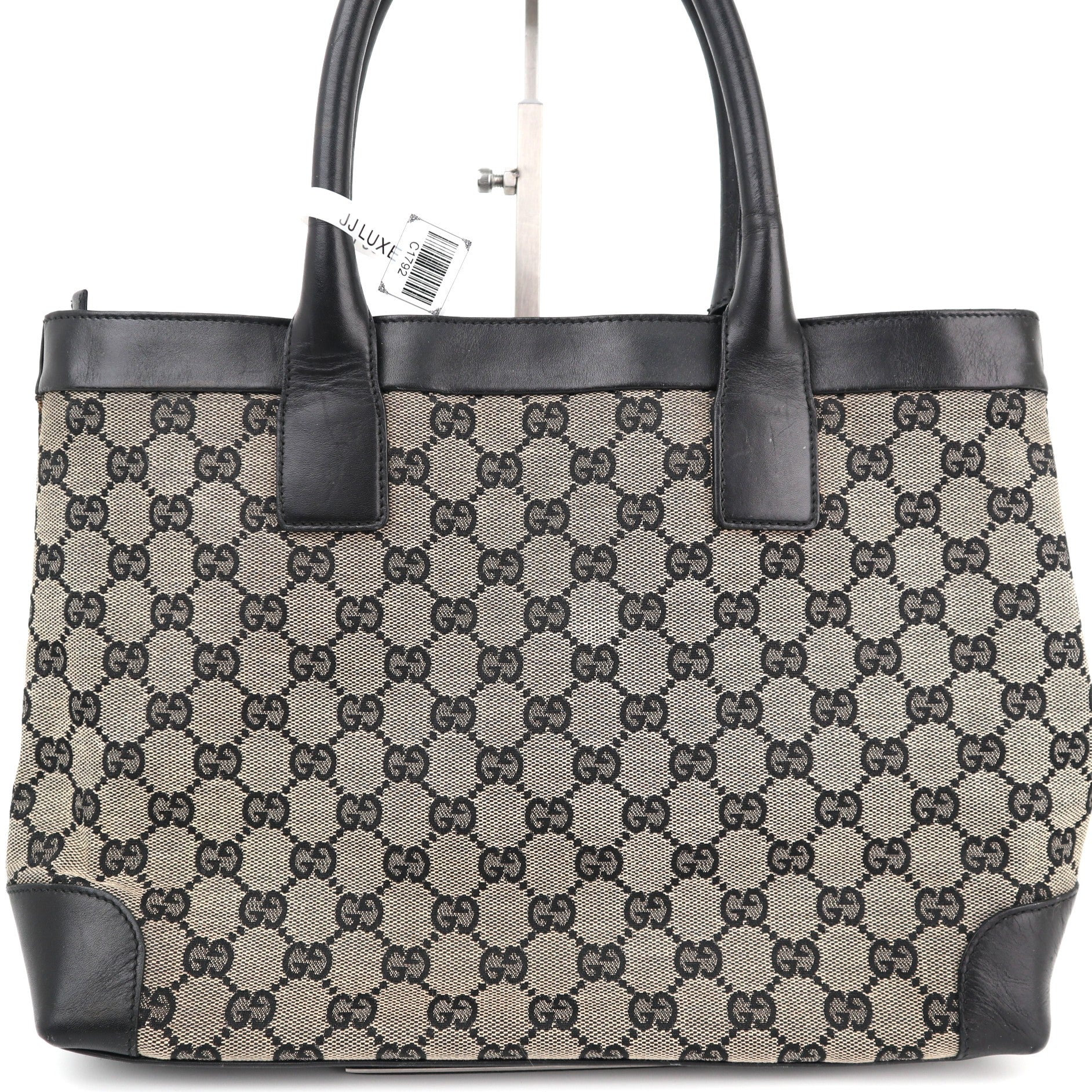 Gucci GG Monogram Vintage Canvas Tote Bag Tote Bag C1792 | Pre-Owned Very Good Brown Monogram, GG Canvas