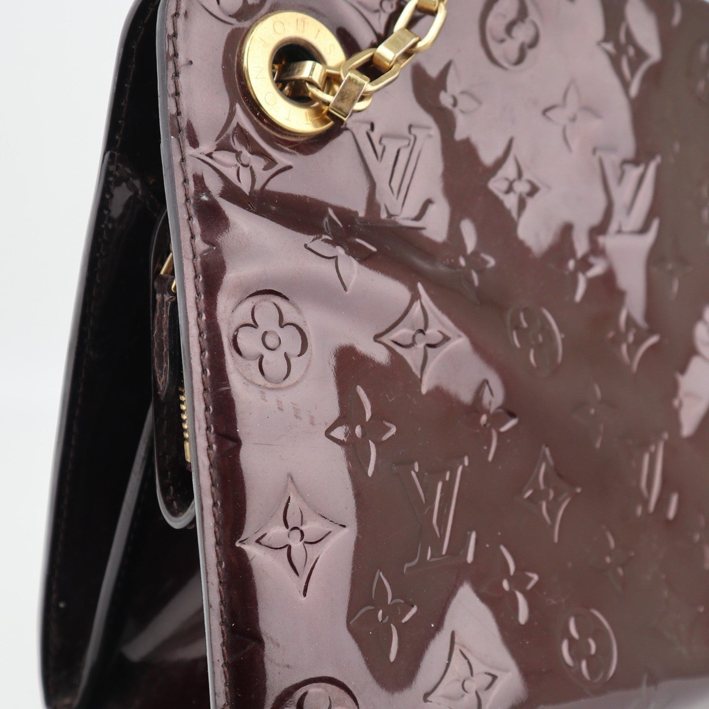 Louis Vuitton Monogram Vernis Virginia Shoulder Bag C1794 | Pre-Owned Very Good Brown Monogram, Vernis Canvas, Leather