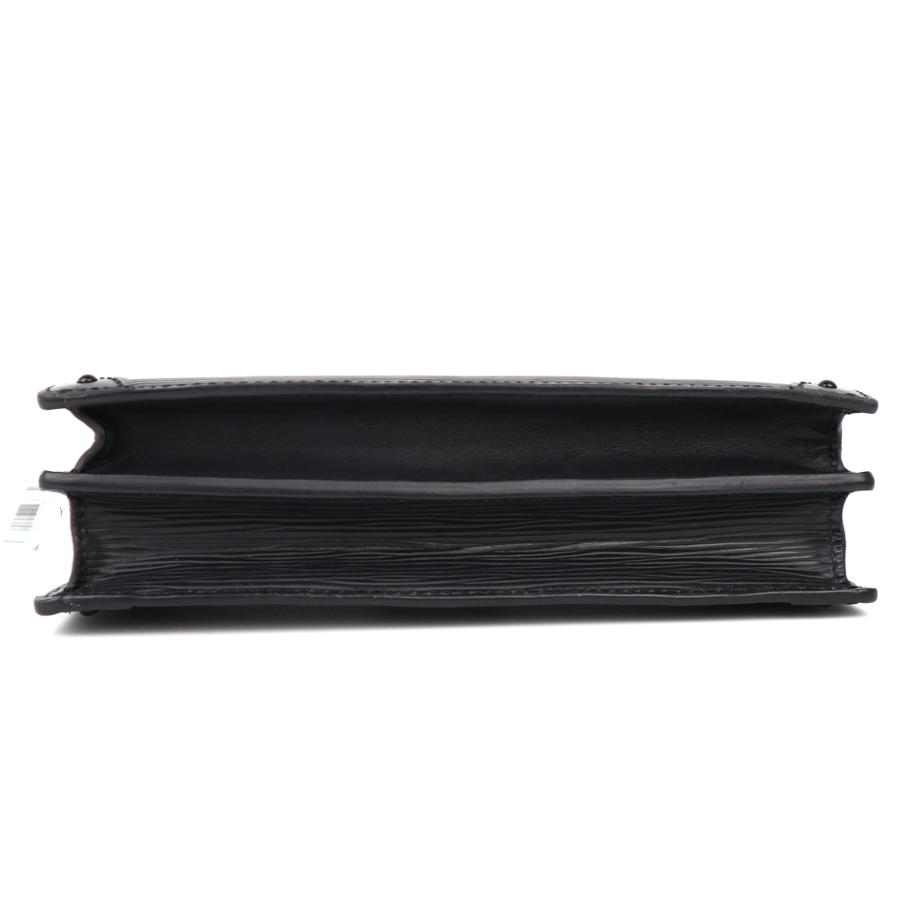 C1175 Louis Vuitton Black Epi Leather Trunk Clutch Bag-Pre Owned