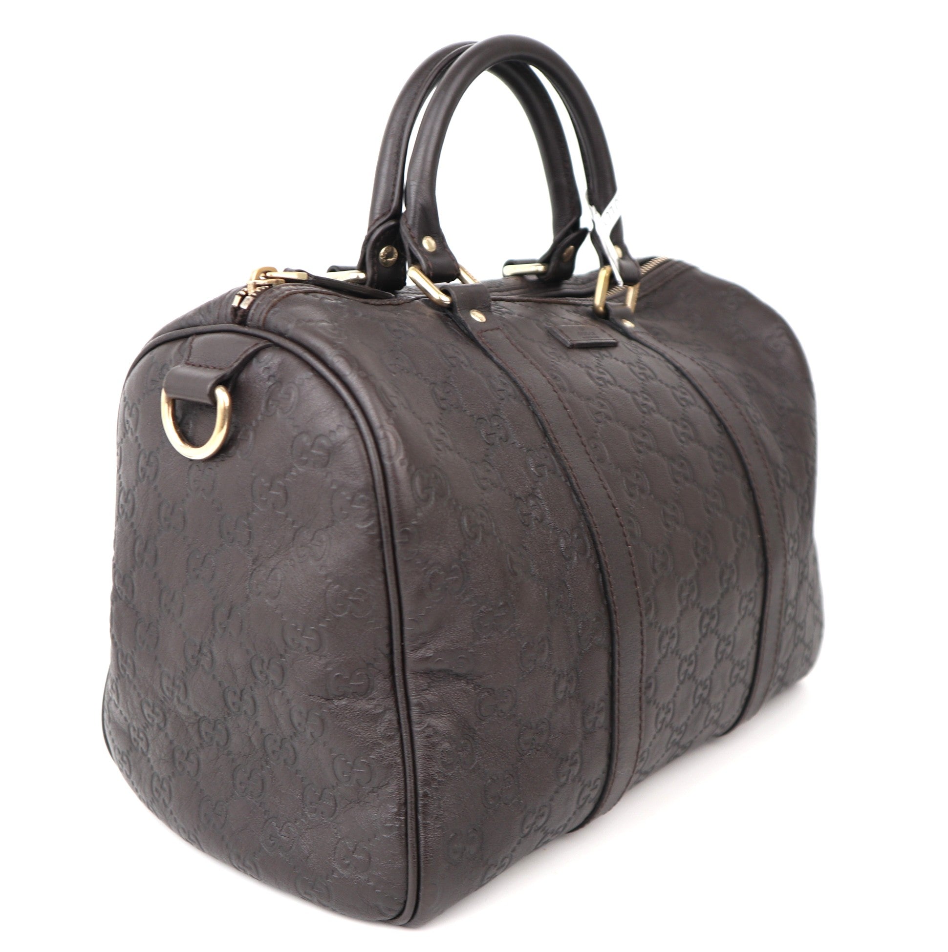 C1177 Gucci Brown Guccissima Leather Medium Joy Boston Bag-Pre Owned