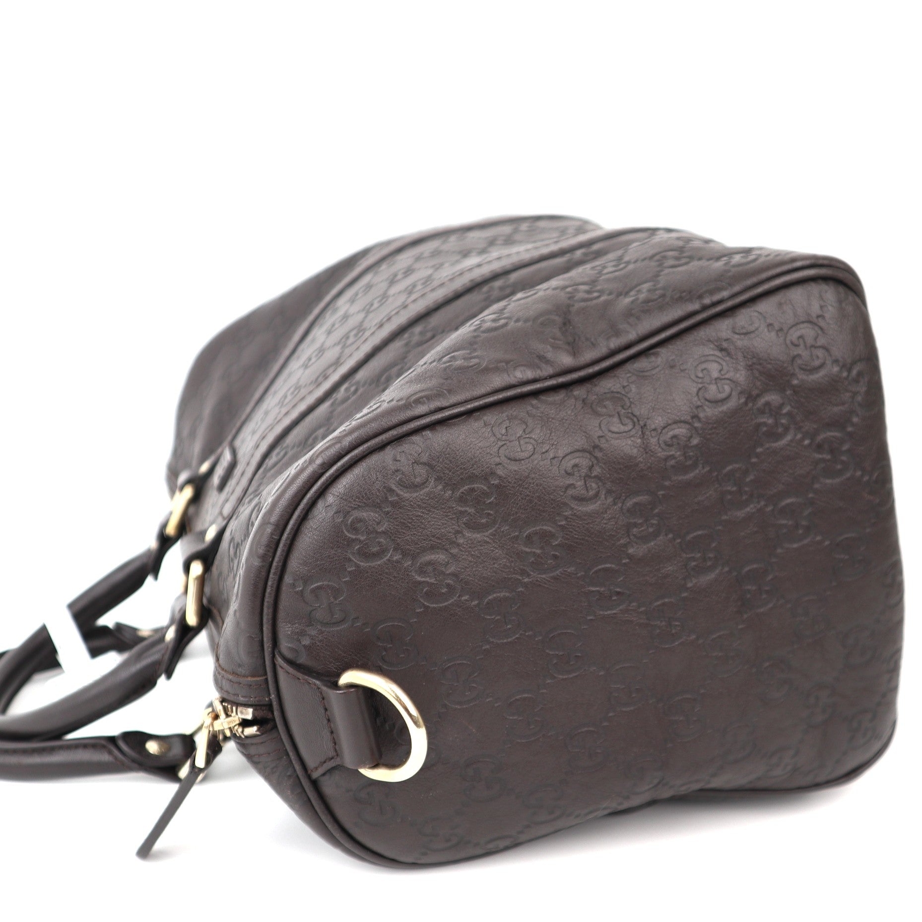 C1177 Gucci Brown Guccissima Leather Medium Joy Boston Bag-Pre Owned