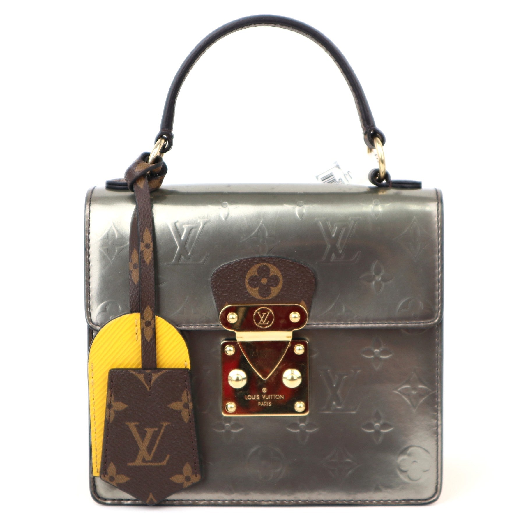 C1185 Louis Vuitton Vernis Epi Monogram Spring Street Bitume Metallise-Pre Owned