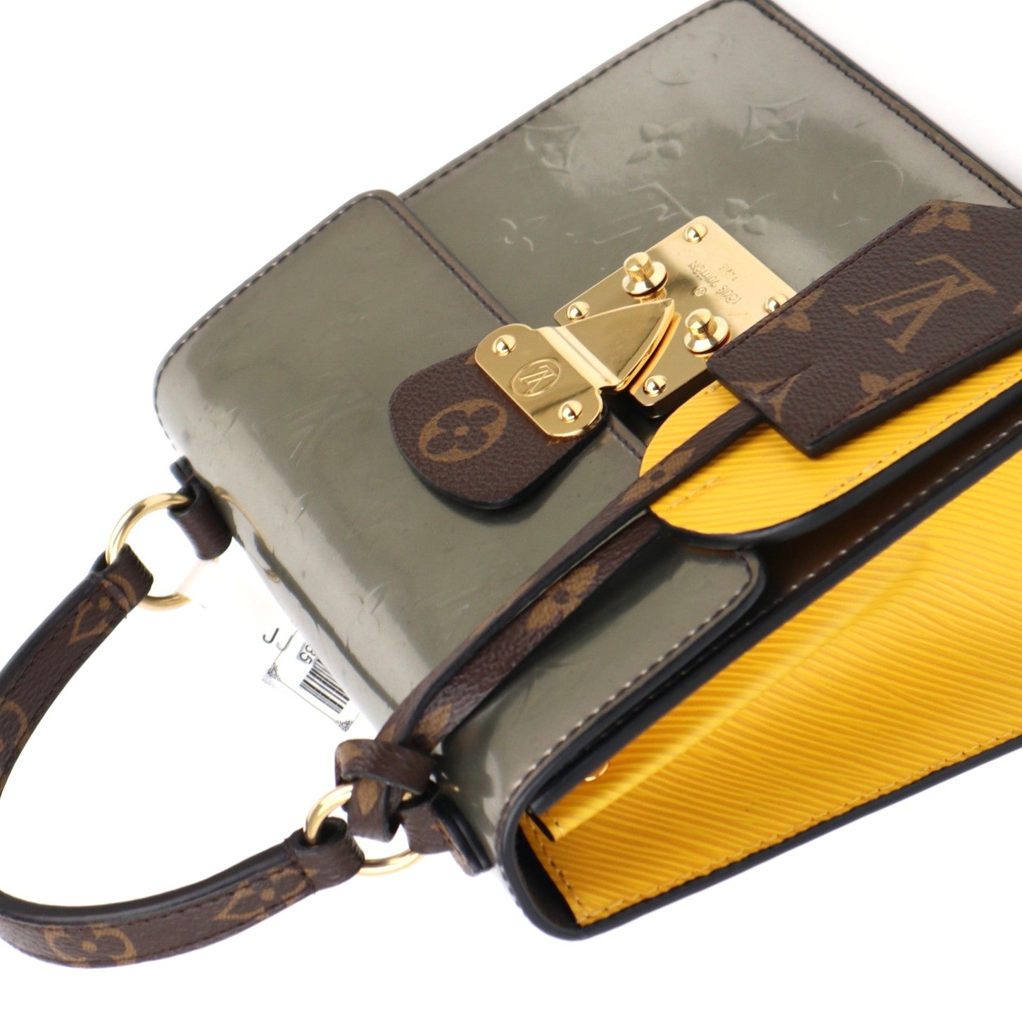 C1185 Louis Vuitton Vernis Epi Monogram Spring Street Bitume Metallise-Pre Owned