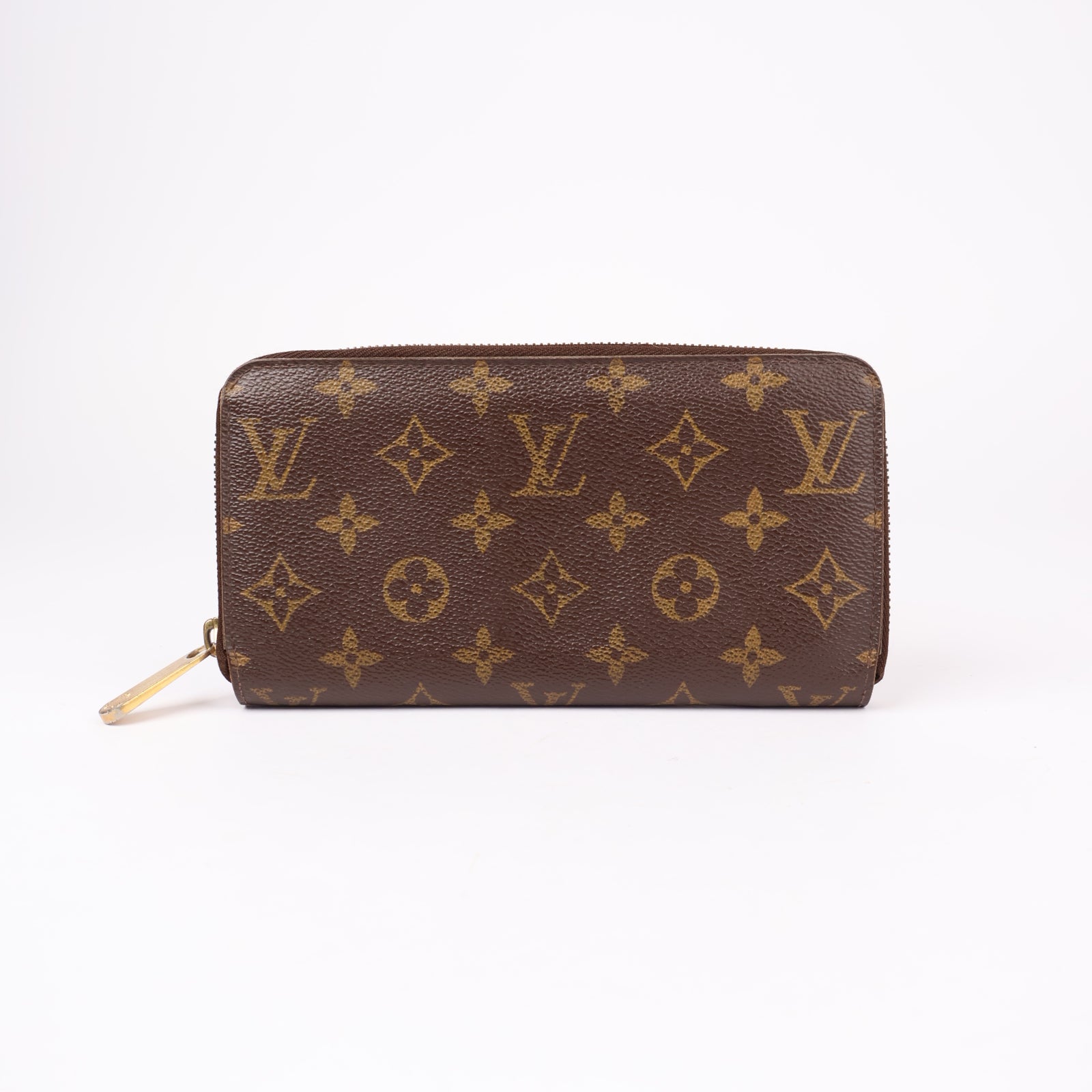 J1175-LOUIS VUITTON Zippy Wallet Monogram V Canvas Turquoise- Pre Owned
