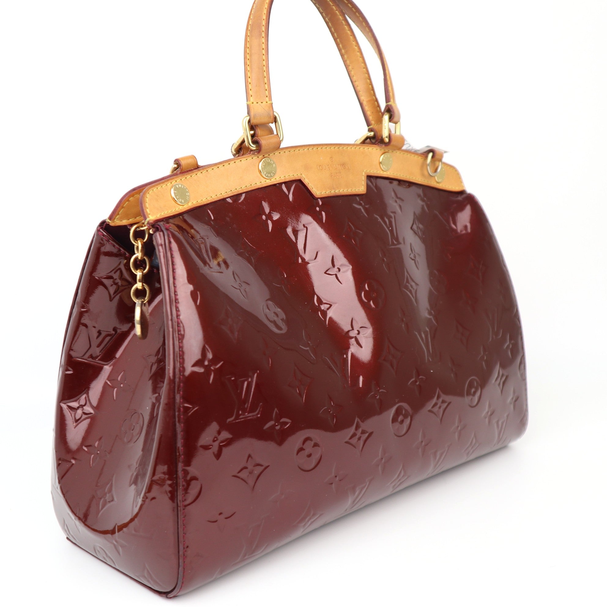 C1195 Louis Vuitton Rouge Fauviste Monogram Vernis Brea MM Bag-Pre Owned