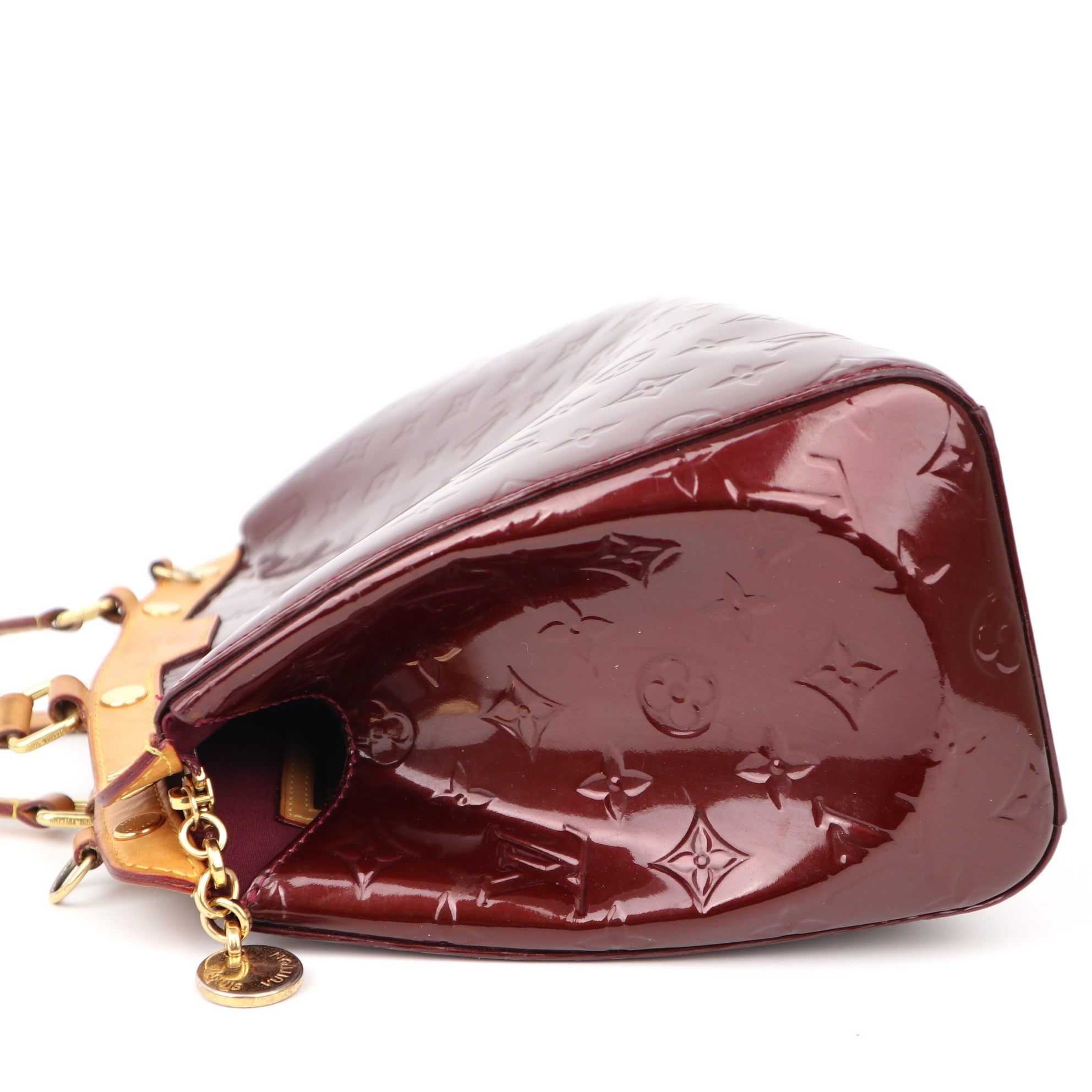 C1195 Louis Vuitton Rouge Fauviste Monogram Vernis Brea MM Bag-Pre Owned