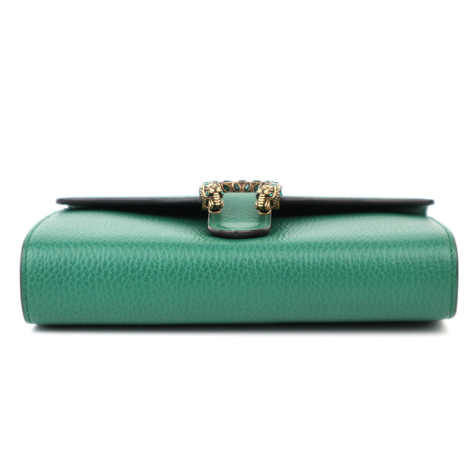 C1186 Gucci Dionysus Chain Wallet Leather crossbody bag Green-Pre Owned