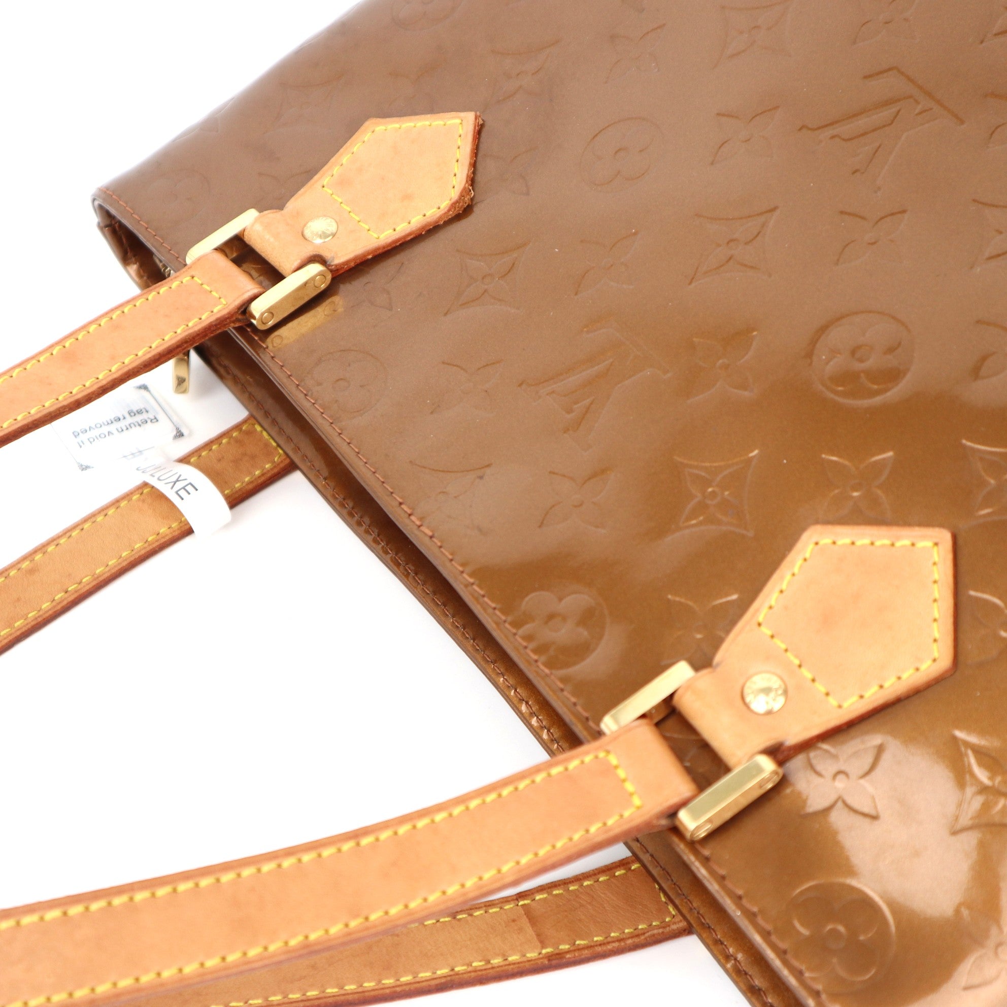 C1197 Louis Vuitton Bronze Monogram Vernis Houston Bag-Pre Owned