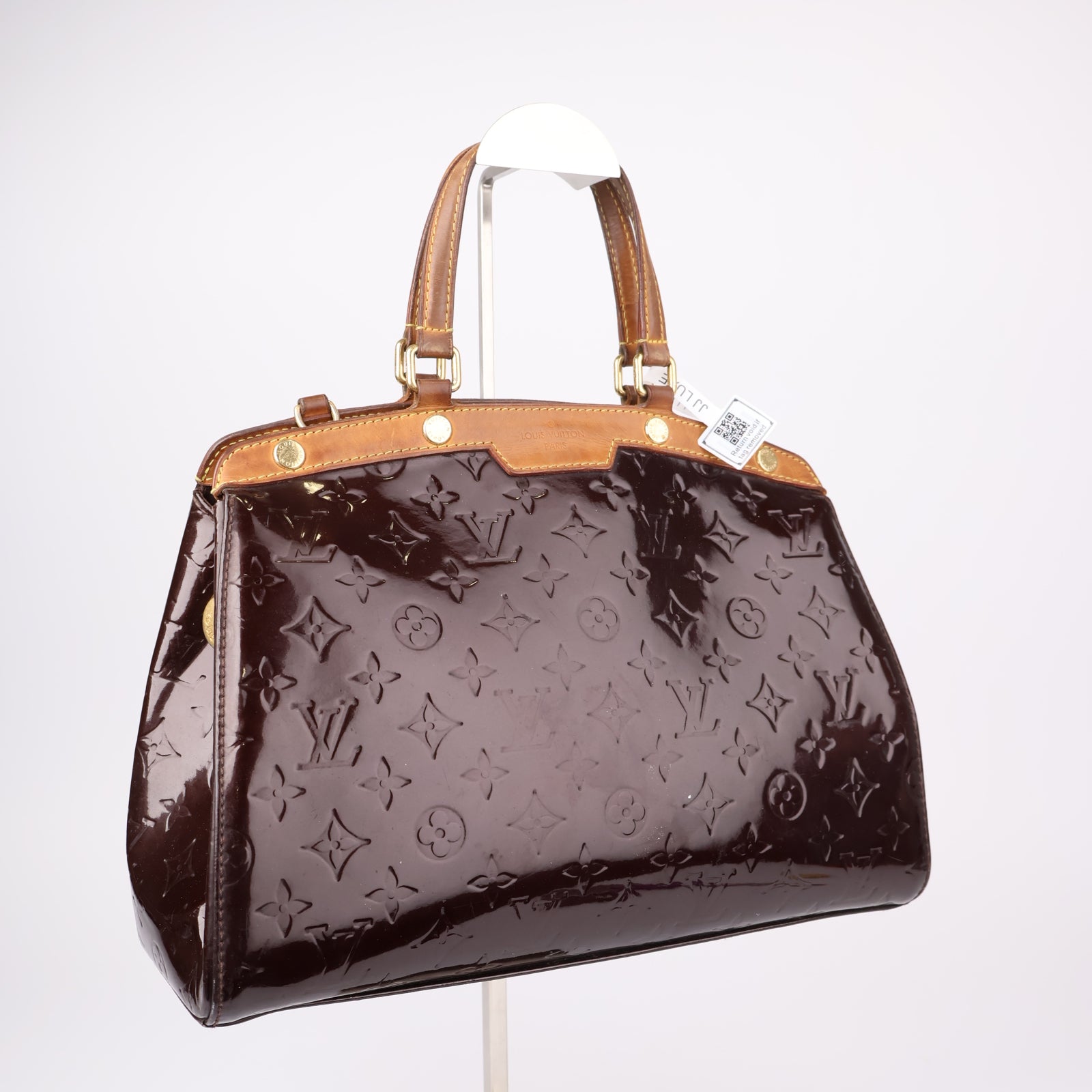 J1208-Louis Vuitton GM Brea amarante monogram patent leather tote bag- Pre Owned