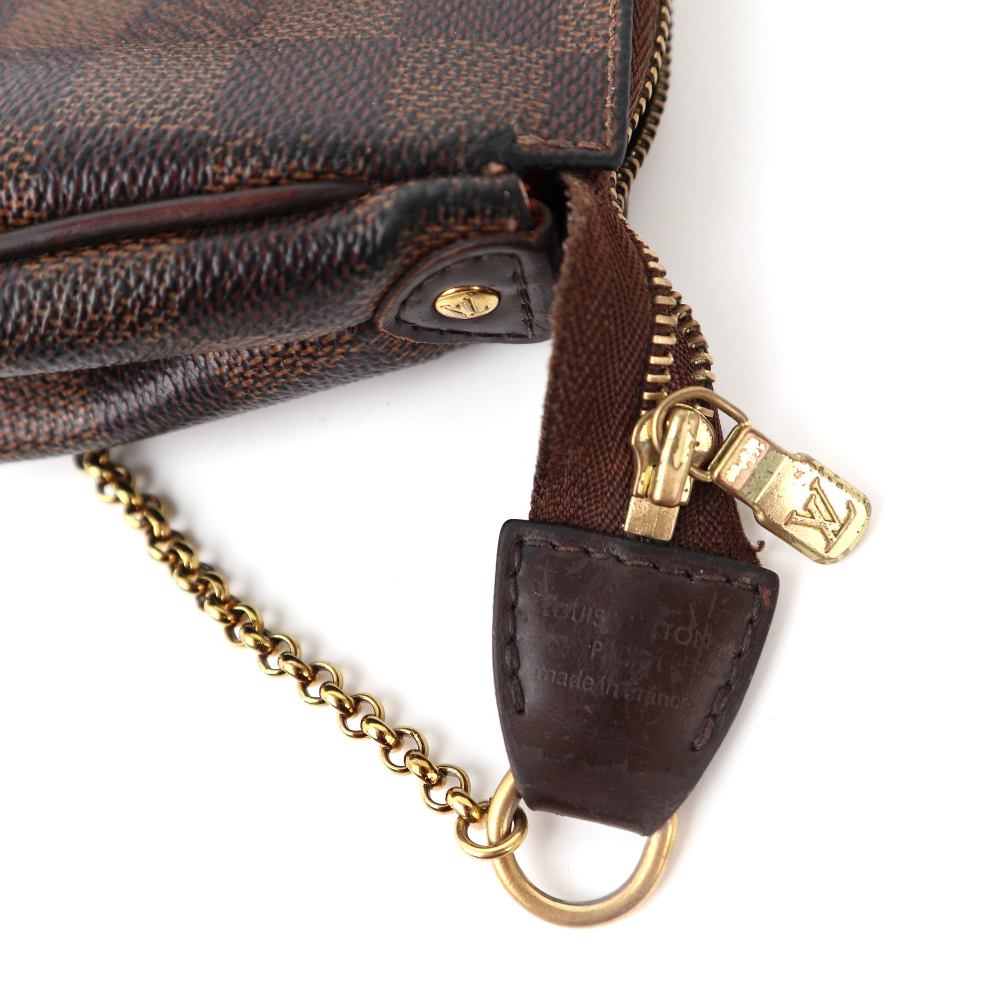 C1187 Louis Vuitton Damier Canvas Eva Clutch Bag-Pre Owned
