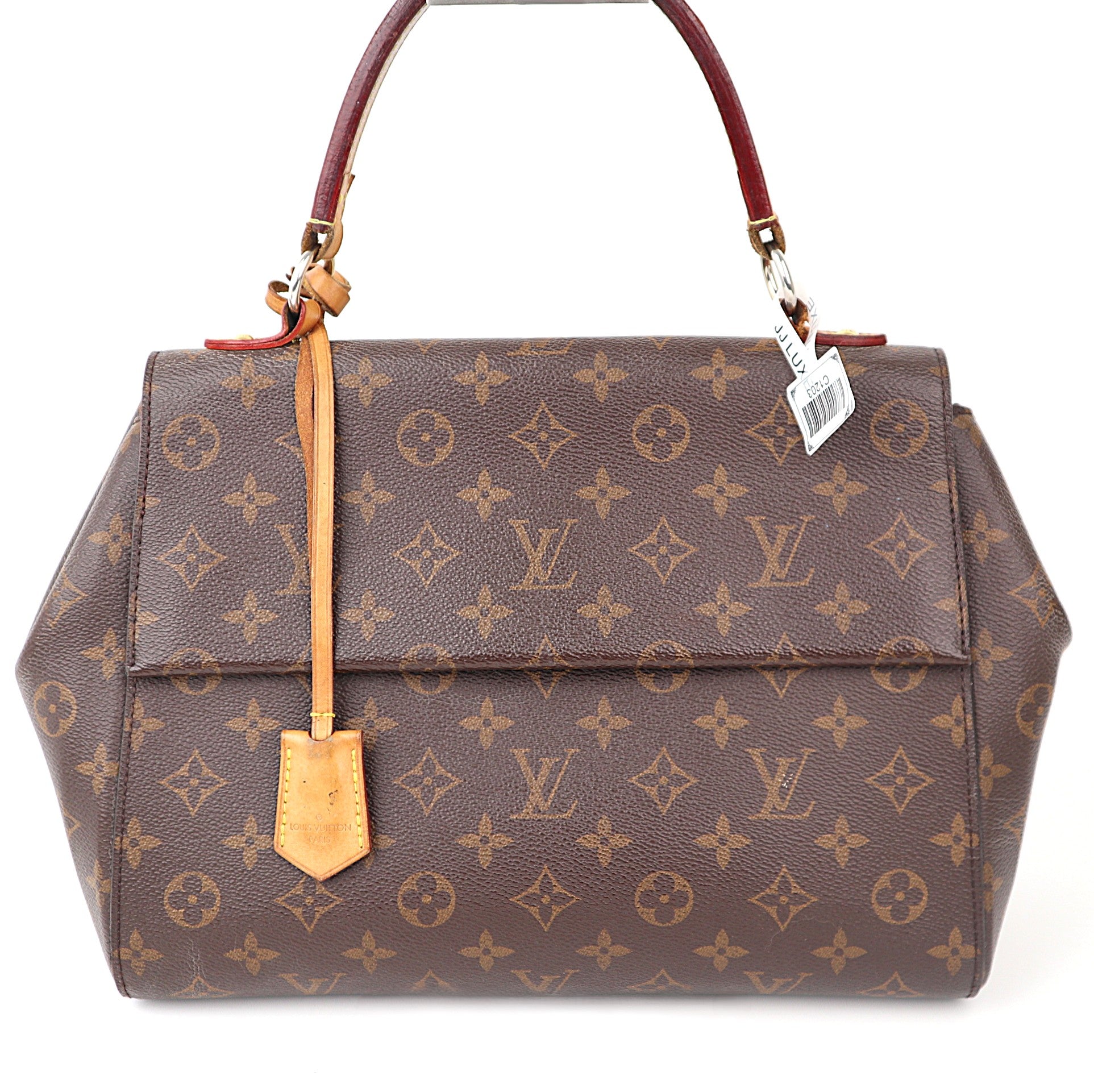 C1203 Louis Vuitton Cluny Top Handle Bag Monogram-Pre Owned