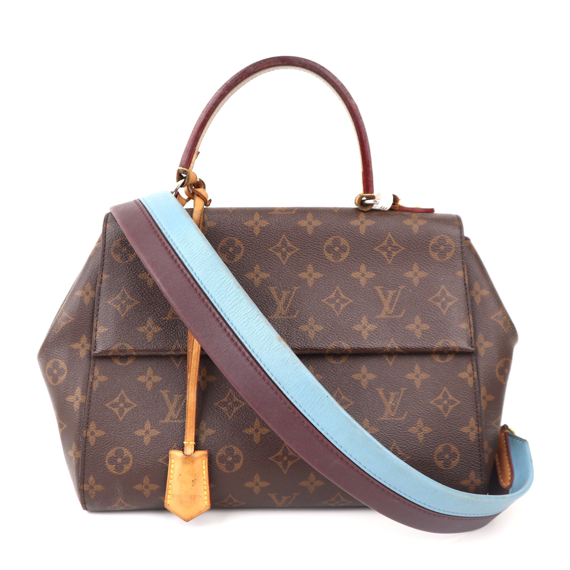 C1203 Louis Vuitton Cluny Top Handle Bag Monogram-Pre Owned