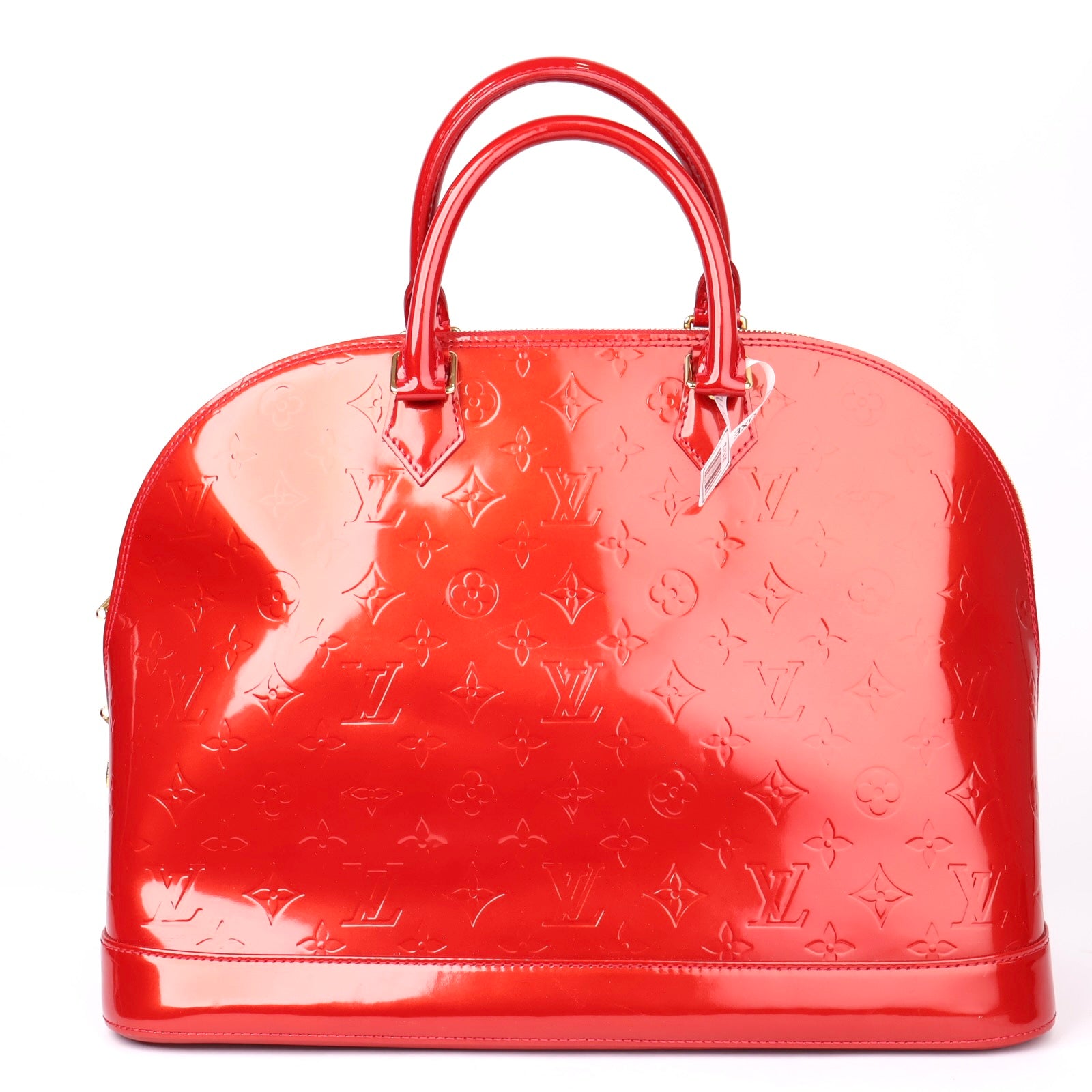 J1172 Louis Vuitton Alma GM Monogram Vernis Red- Pre Owned