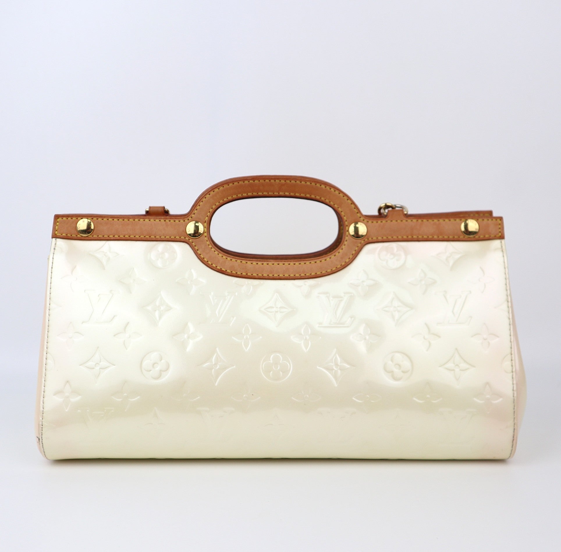 C1211 Louis Vuitton Perle Monogram Vernis Roxbury Drive Bag -Pre Owned
