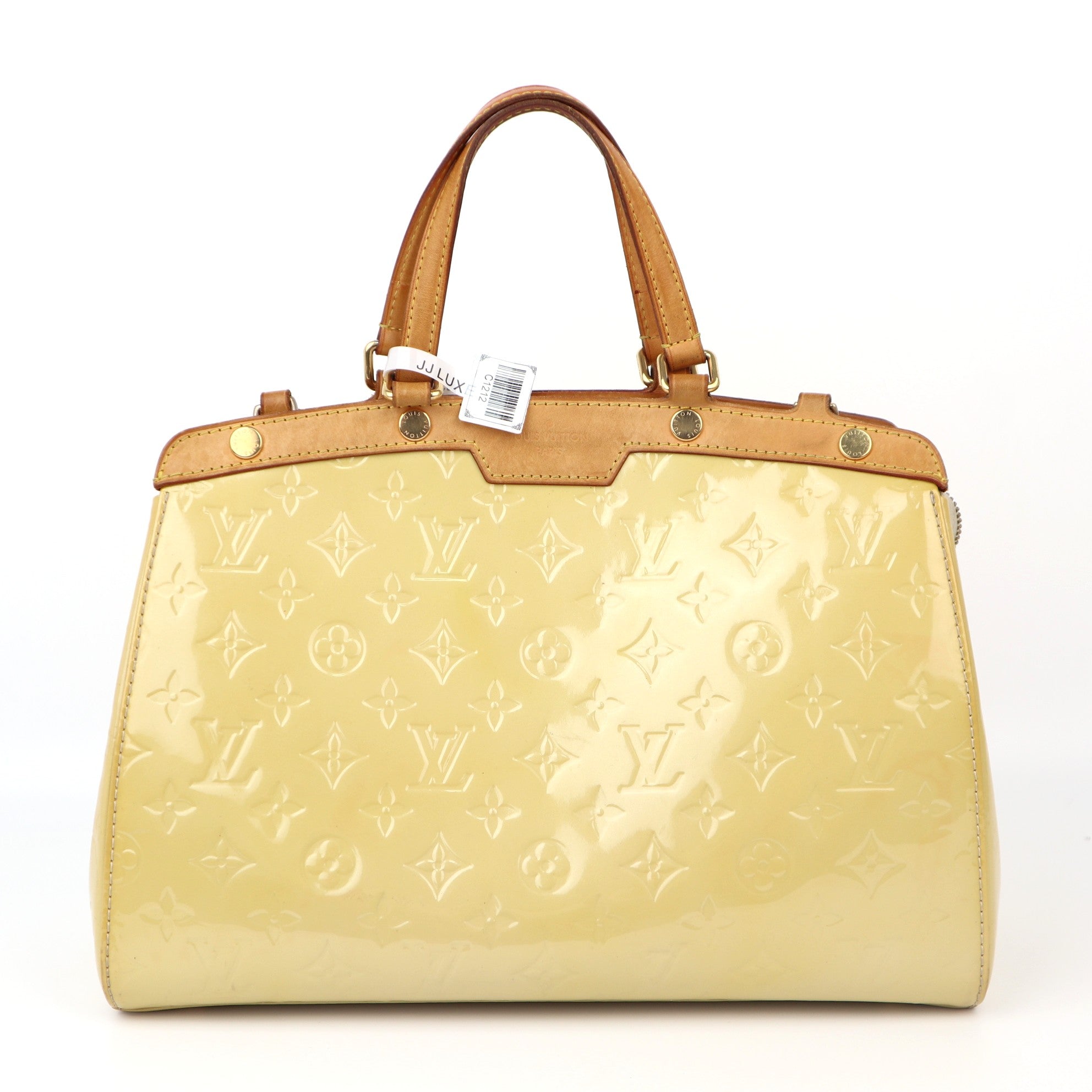 C1212 Louis Vuitton Vernis Brea MM Blanc Corail -Pre Owned