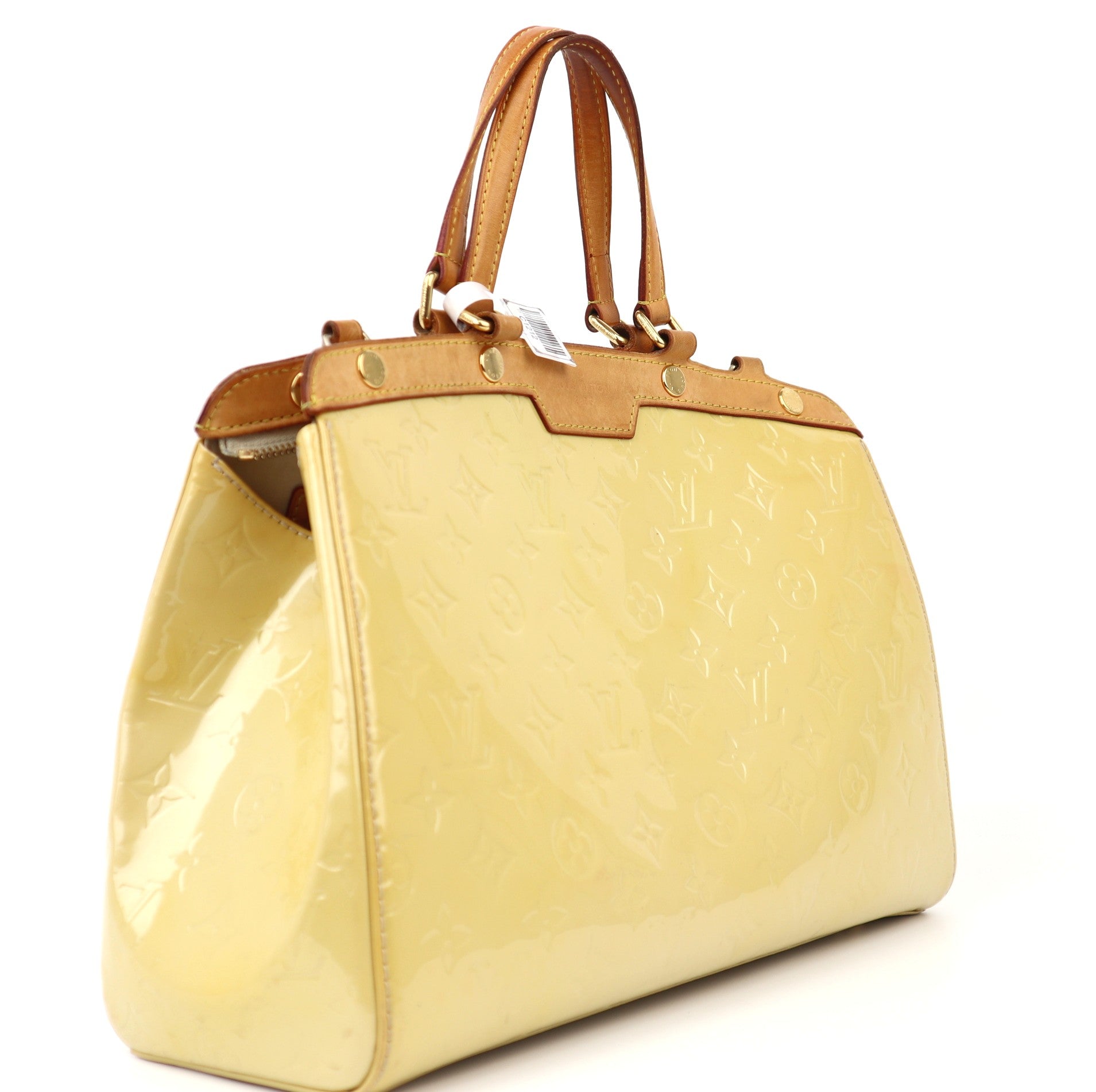 C1212 Louis Vuitton Vernis Brea MM Blanc Corail -Pre Owned