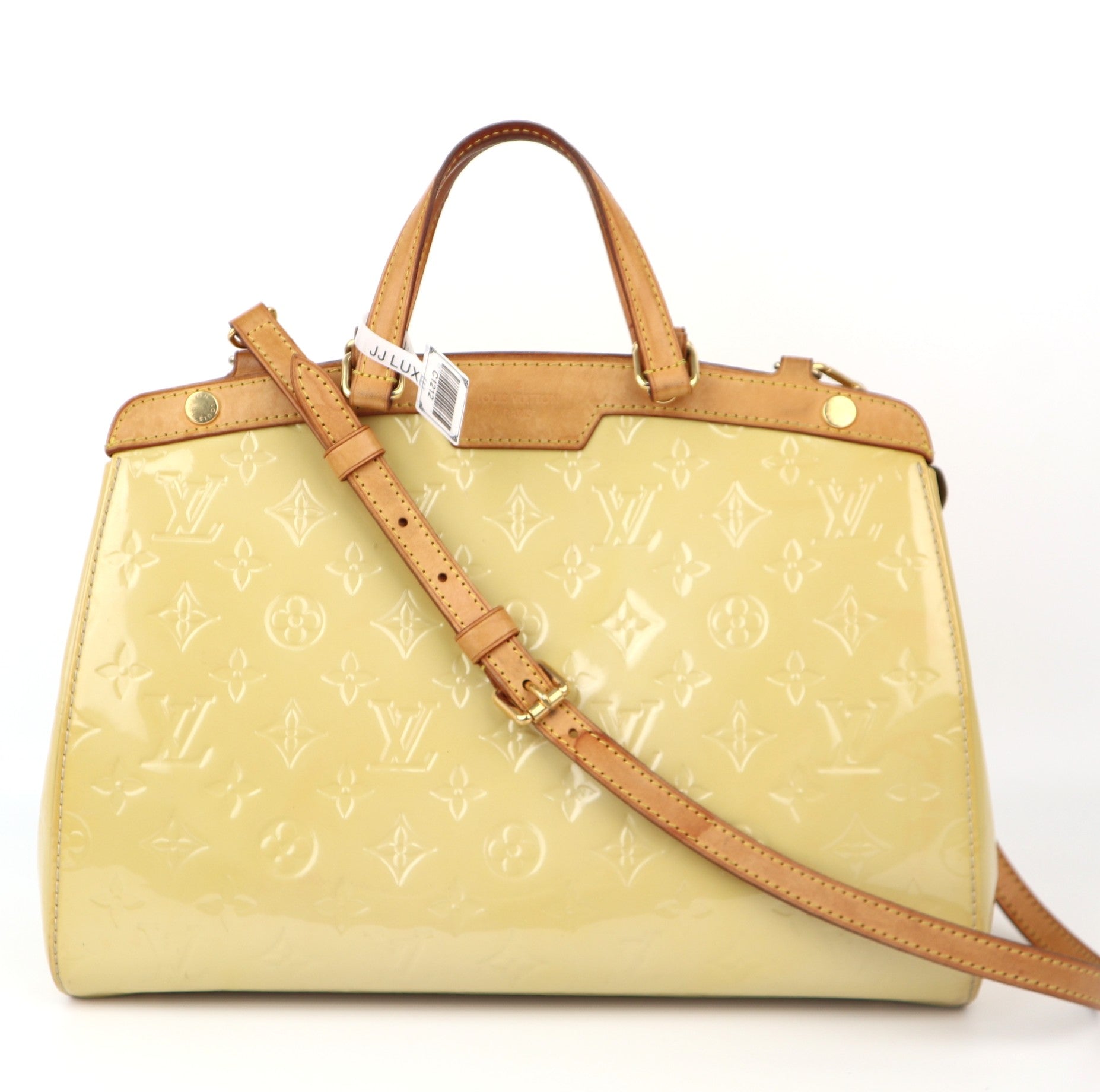 C1212 Louis Vuitton Vernis Brea MM Blanc Corail -Pre Owned