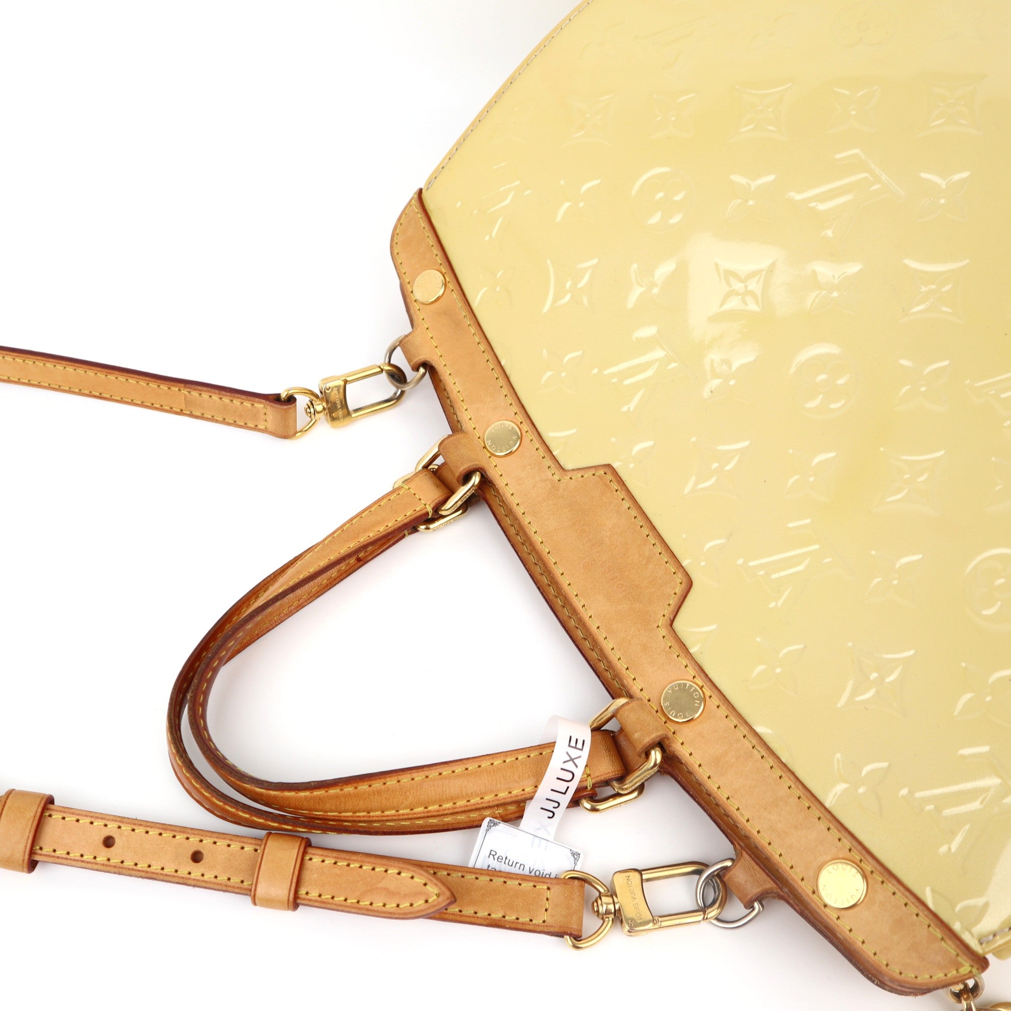 C1212 Louis Vuitton Vernis Brea MM Blanc Corail -Pre Owned