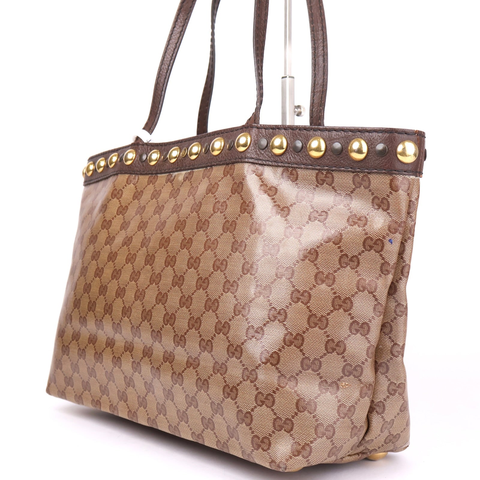 J1150 Gucci Brown GG Canvas Babouska Tote Bag- Pre Owned