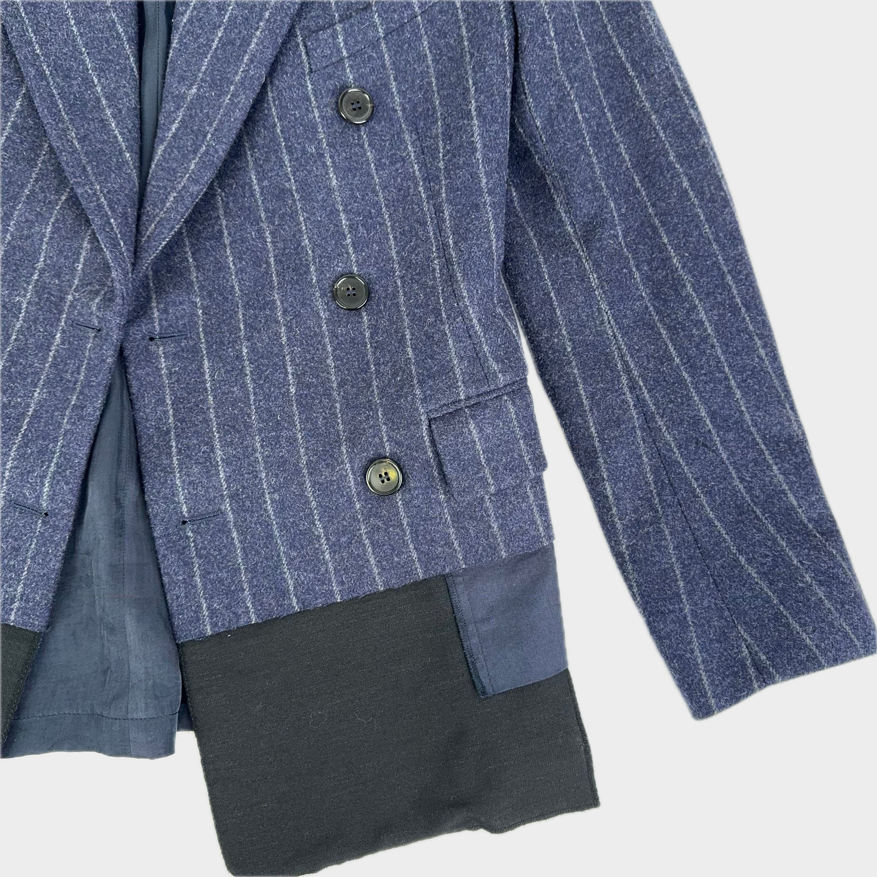 PRE OWNED - MAISON MARGIELA
MM1 DOUBLE-BREASTED PEAK LAPEL PINSTRIPED BLAZER