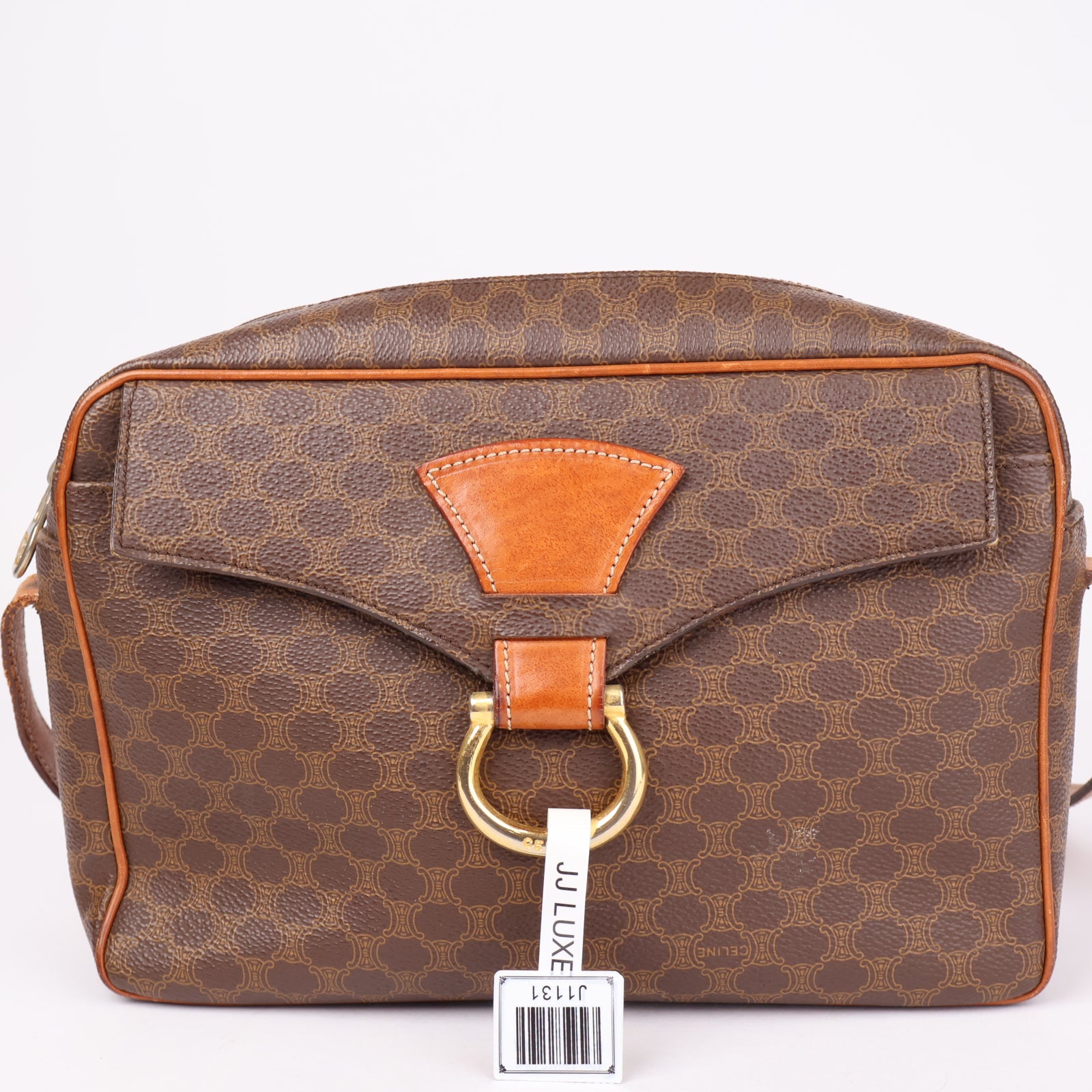 J1131 CELINE Macadam Canvas Shoulder Bag- Pre Owned