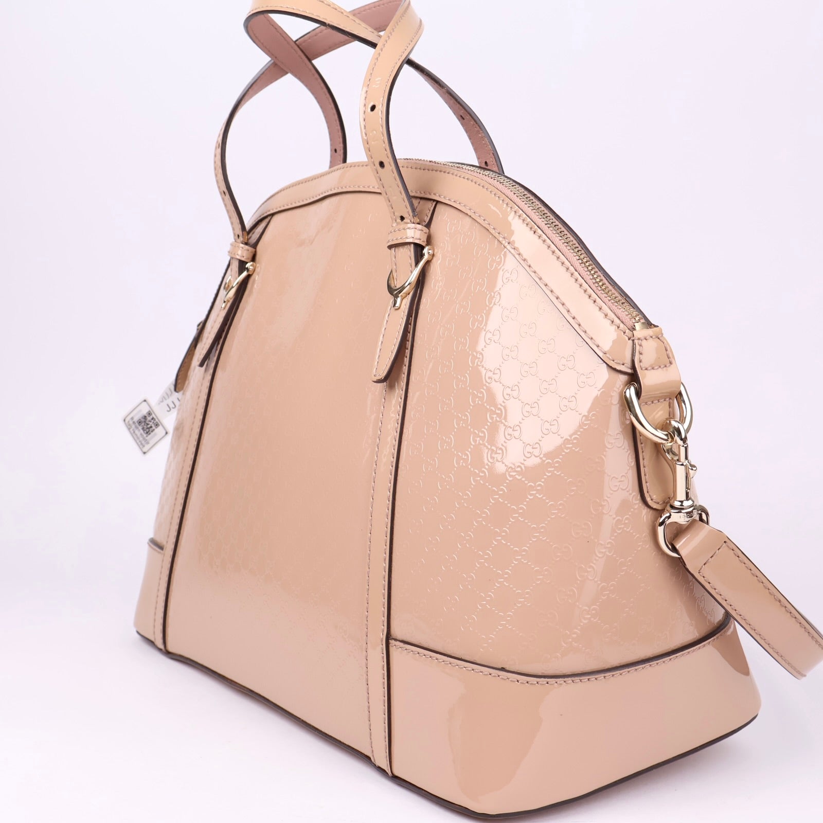 J1132 Gucci Nice Microgucci Tote Bag in Beige Brown- Pre Owned