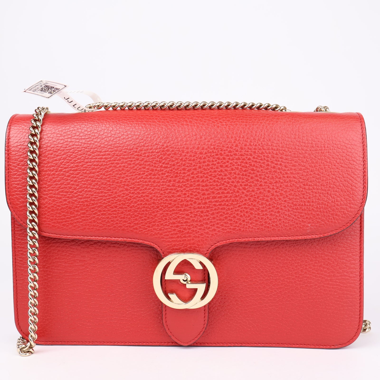 J1130 Gucci Dollar Calfskin Interlocking G Shoulder Bag- Pre Owned