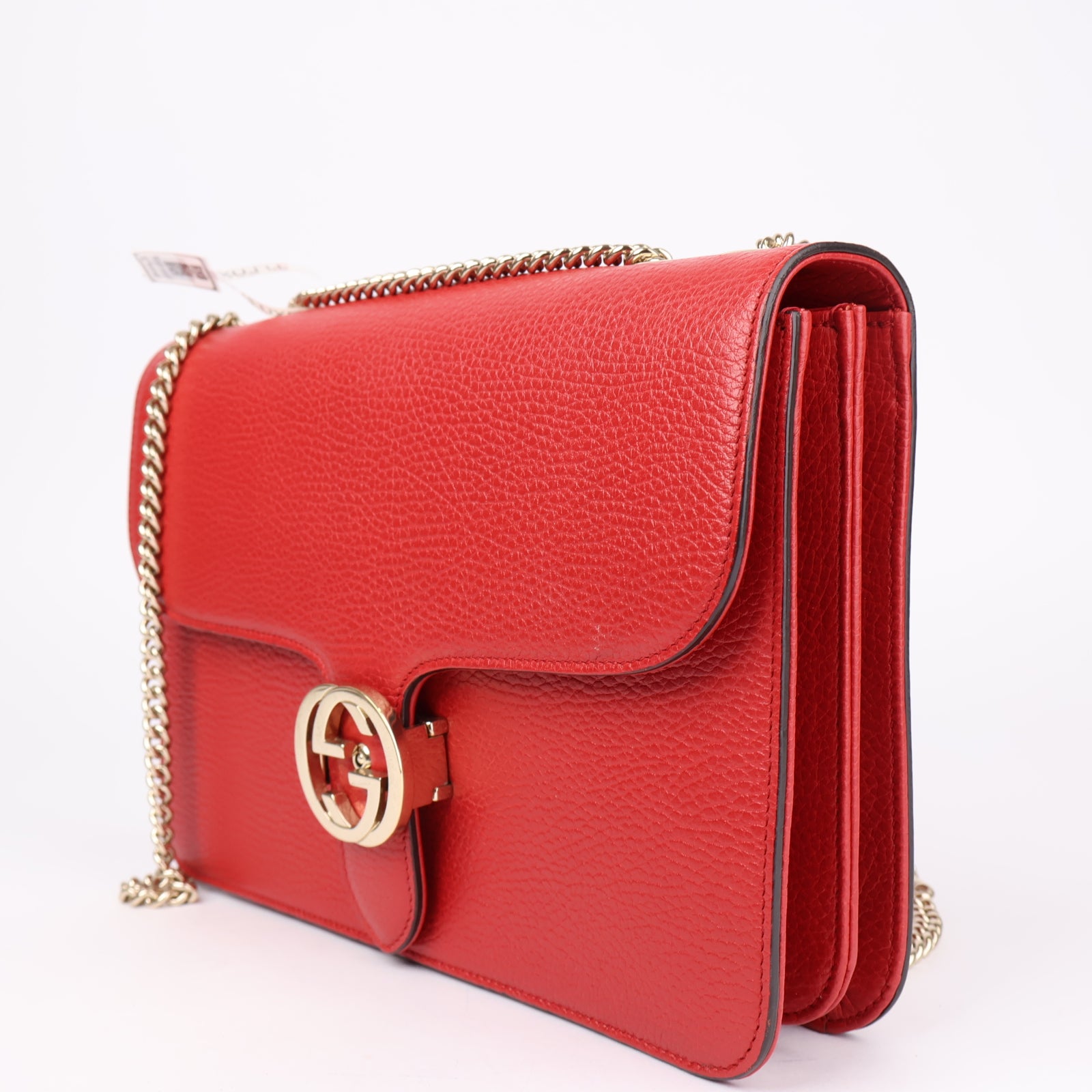 J1130 Gucci Dollar Calfskin Interlocking G Shoulder Bag- Pre Owned