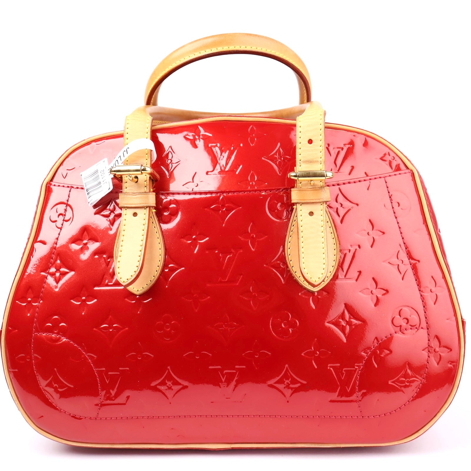 J1102 Louis Vuitton Summit Drive Monogram Vernis Handbag Red- Pre Owned
