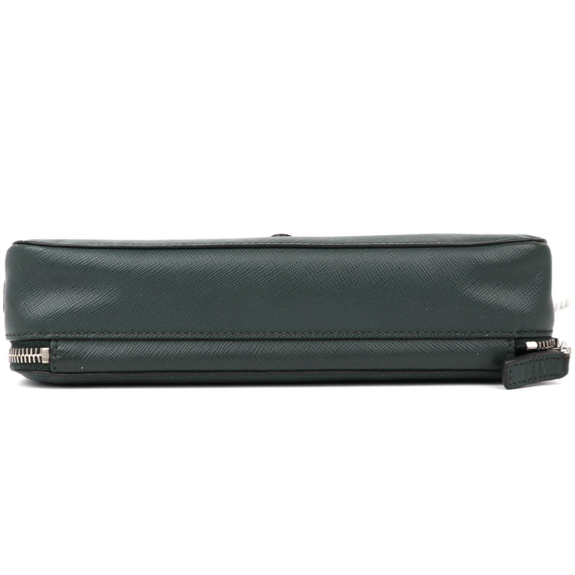 C1220 Prada Green Leather Travel Organizer-Pre Owned