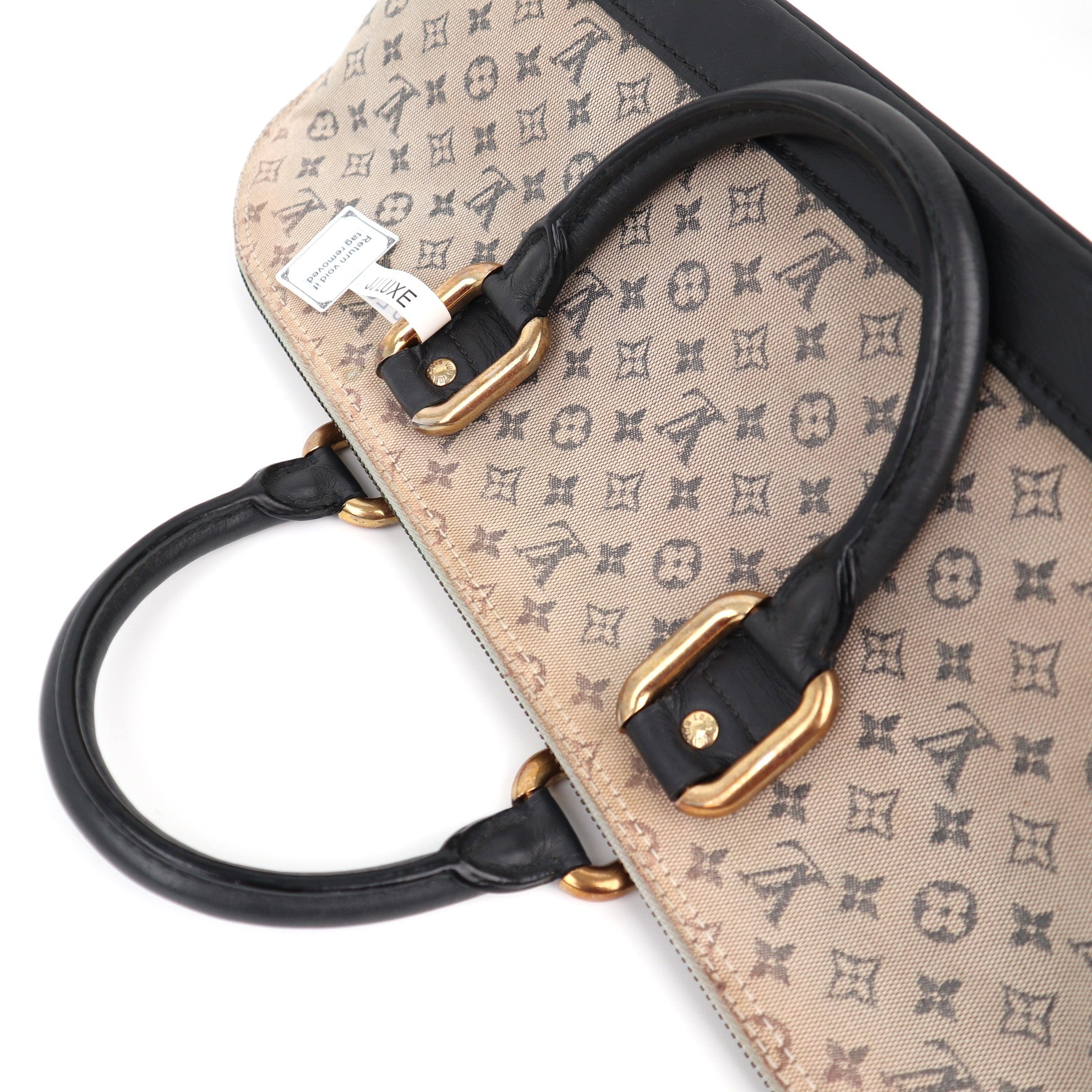C1225 Louis Vuitton Blue Monogram Mini Lin Horizontal Alma Bag