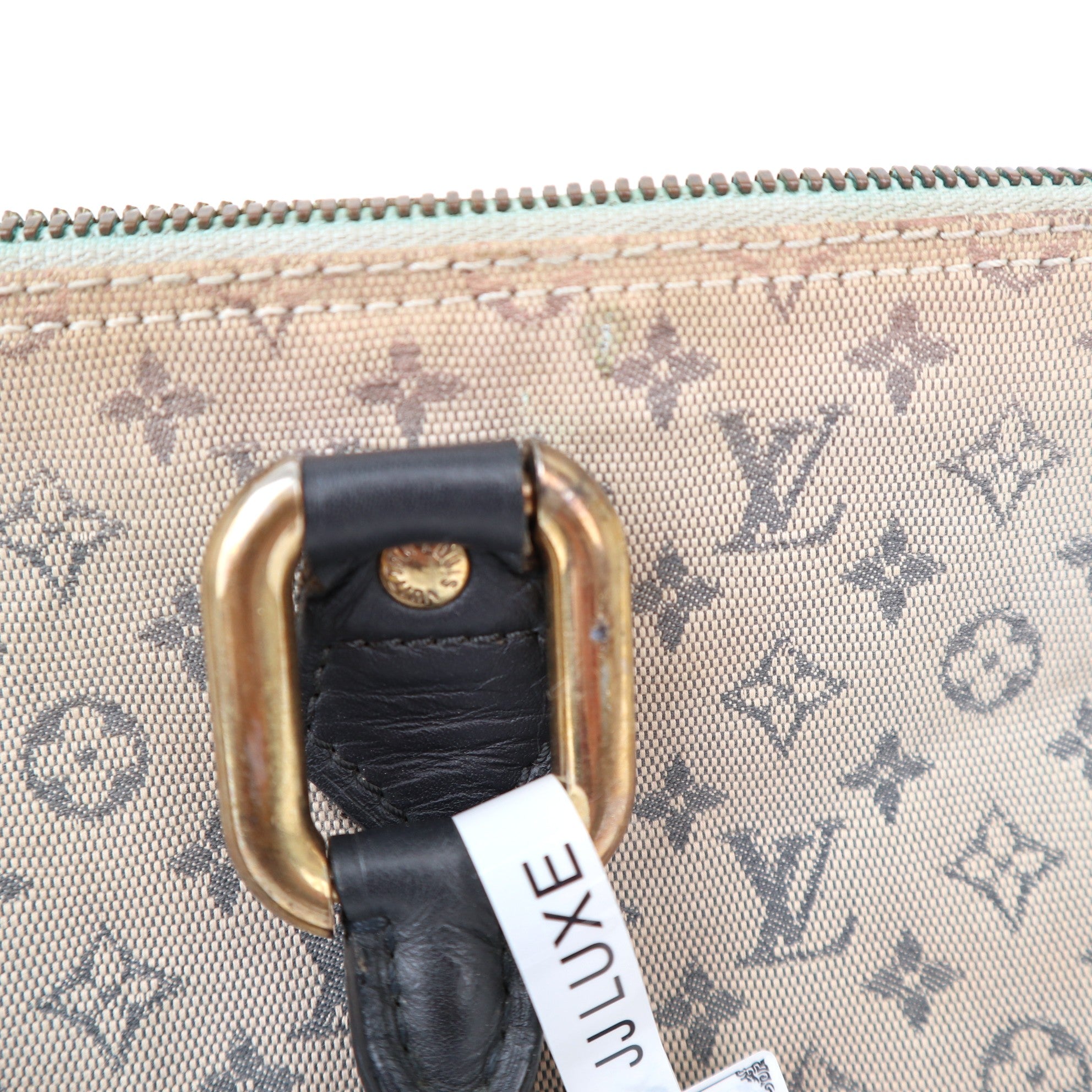 C1225 Louis Vuitton Blue Monogram Mini Lin Horizontal Alma Bag