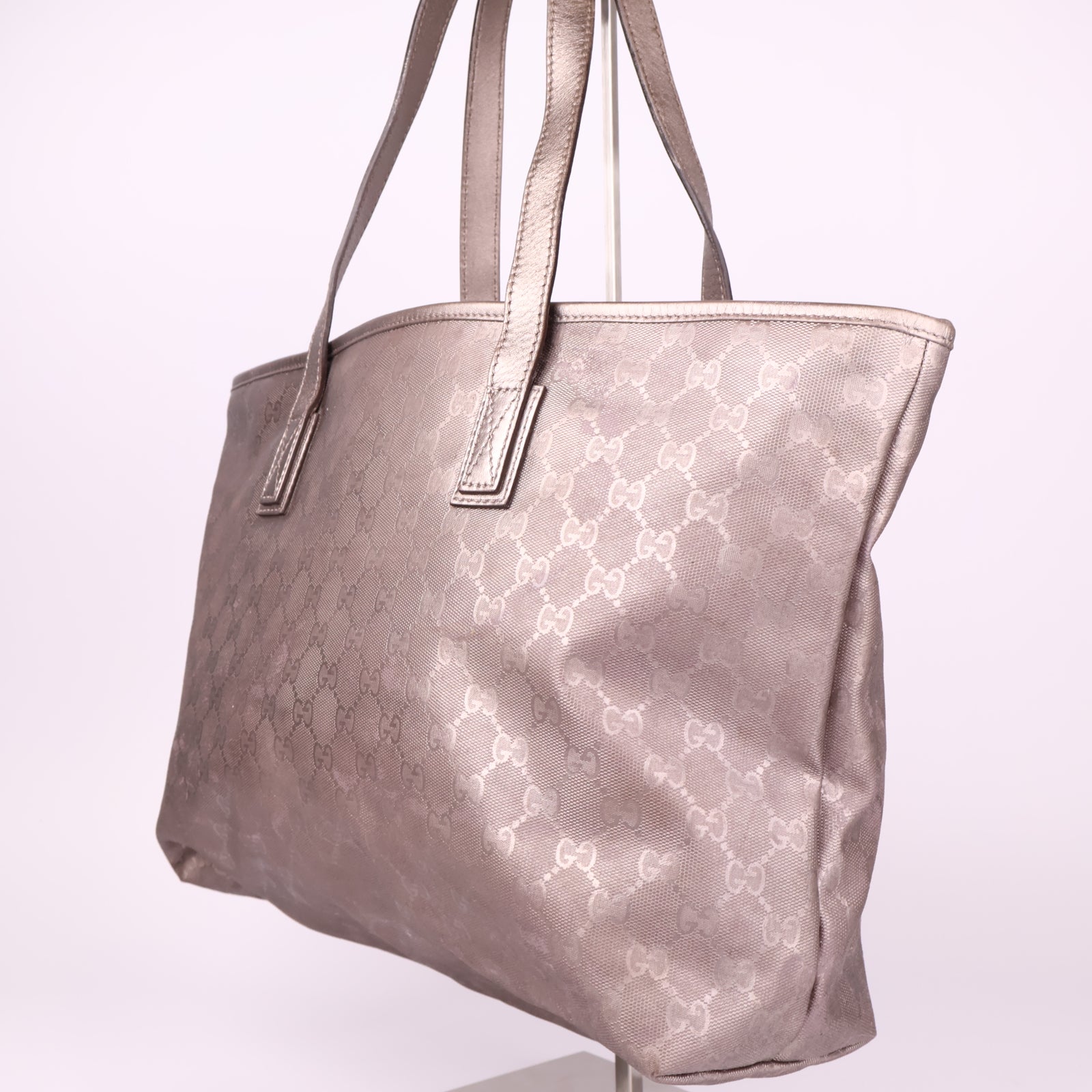 J1166 Gucci Bronze Guccissima Crystal Coated Canvas Joy Small Tote- Pre Owned