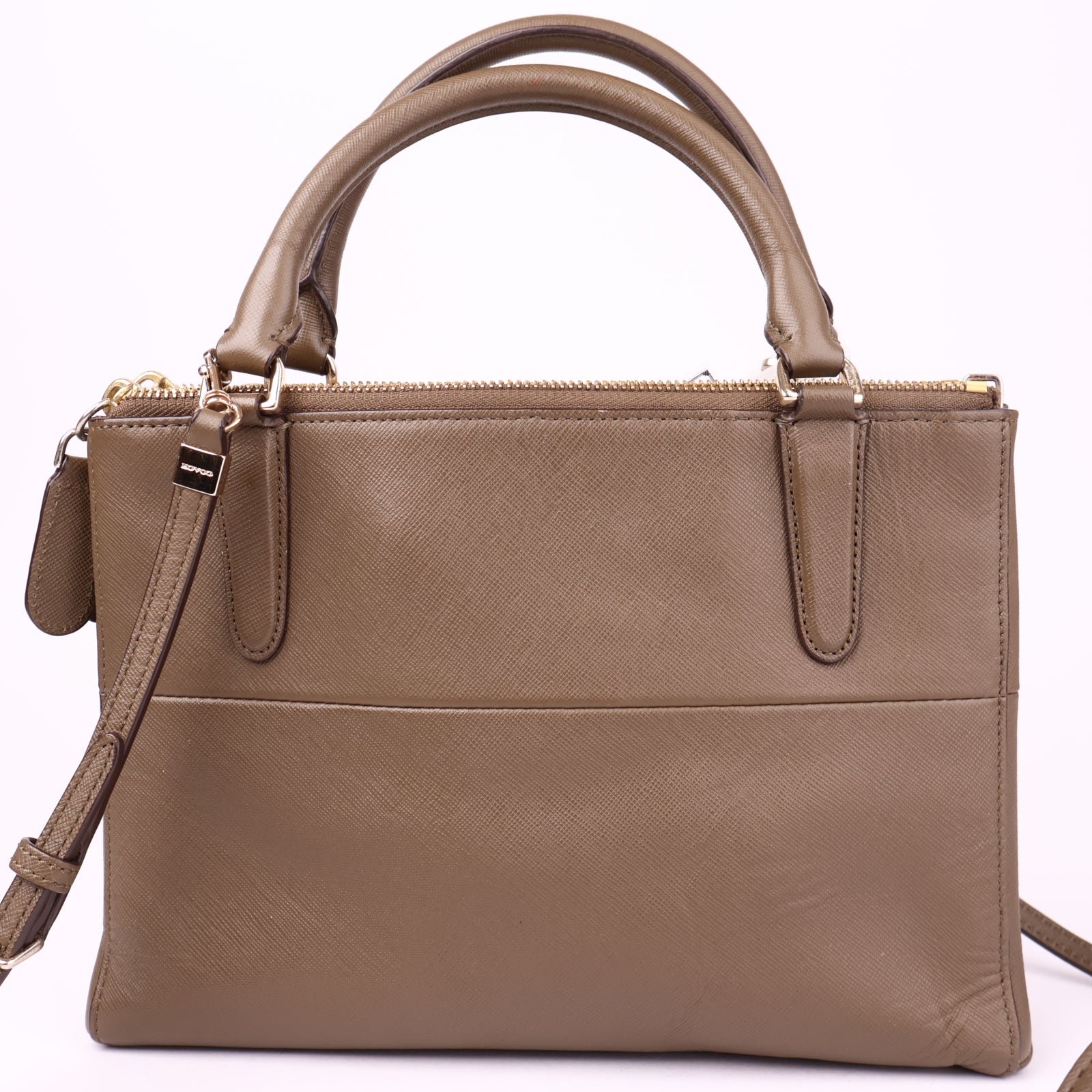 J1011 Coach Saffiano Leather Borough Tote- Pre Owned